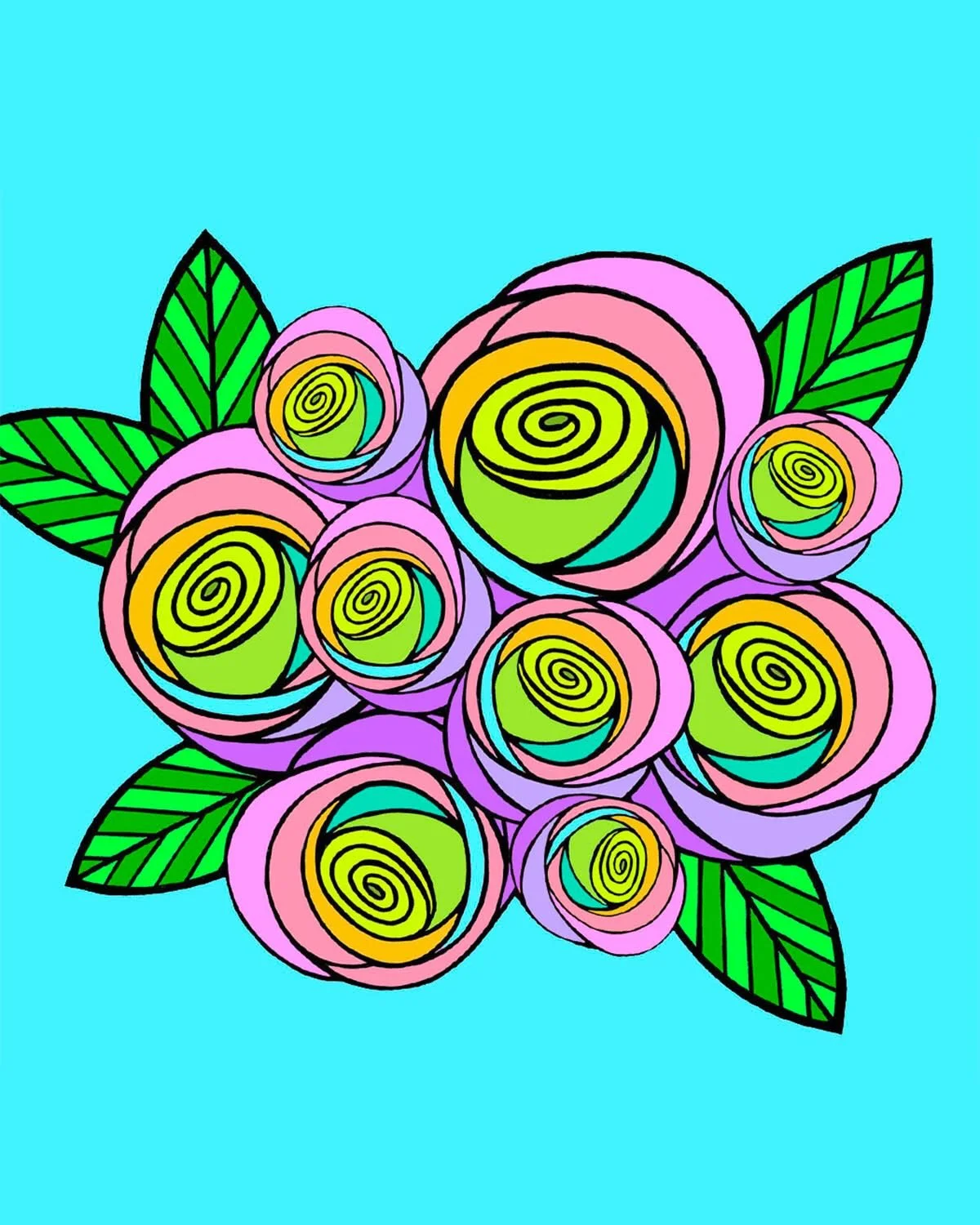 A little bouquet of joy 🩵🌈✨
Color is my language&hellip; and today it&rsquo;s speaking in blooms! 💐

#floralpattern #modernflorals #colorfuldesign #patternartist #artlicensing