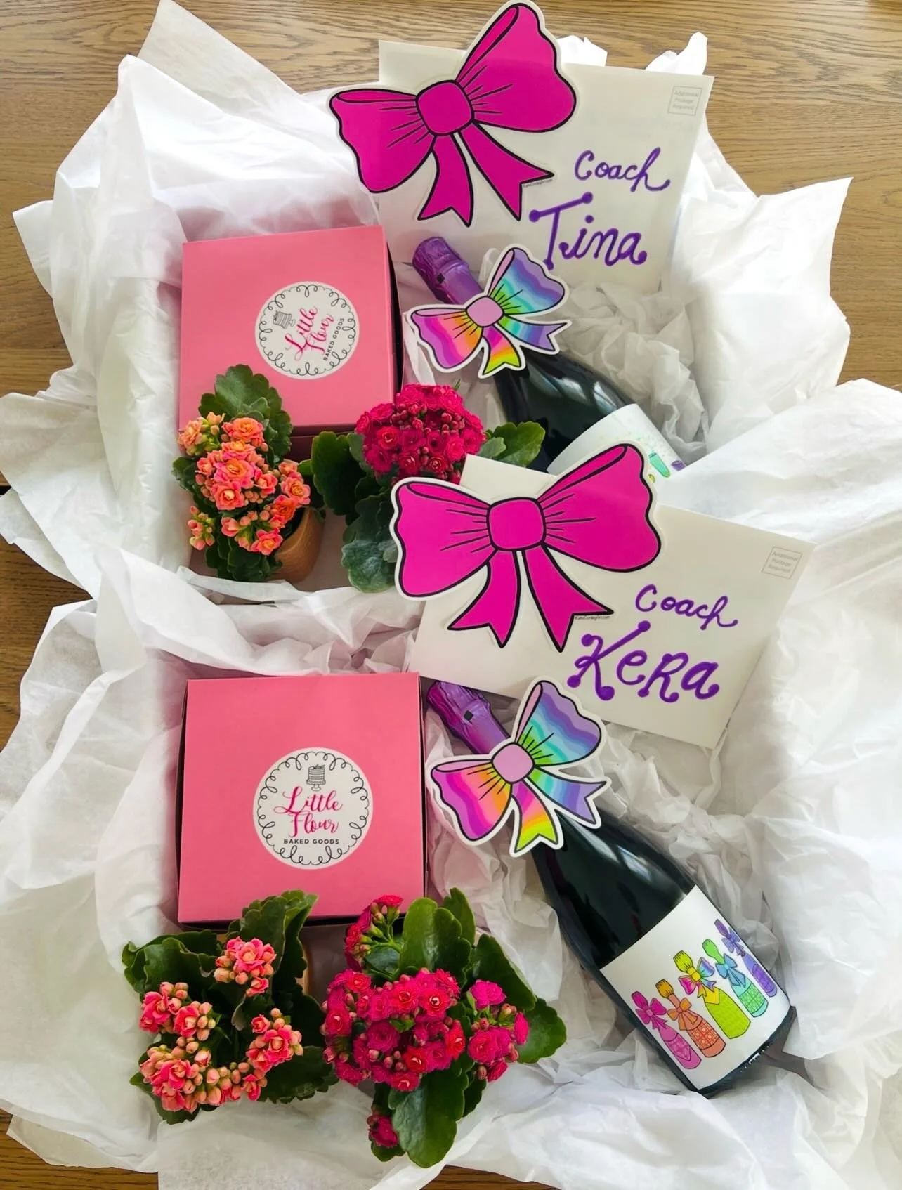 Thoughtful thank you idea&hellip;
treats, flowers, and champs to boot 🍪💐🥂

I love three little things together.
Simple, pretty, and from the heart.

From all of the grateful mamas&hellip;
of the 5th grade champions ✨🏐✨

🍪 @littleflourbakedgoods 