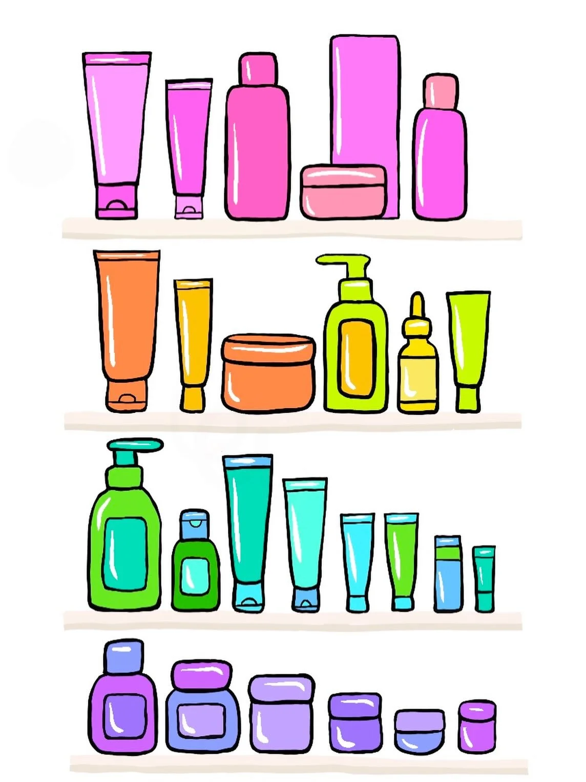 Tell me you have a teenage daughter without telling me 💕 her skincare shelf is chaos&hellip; but somehow it&rsquo;s become chic art inspiration😉🌈✨🎨

#skincare #artistinspiration #colorpalette #surfacepatterndesign #teenagedaughter