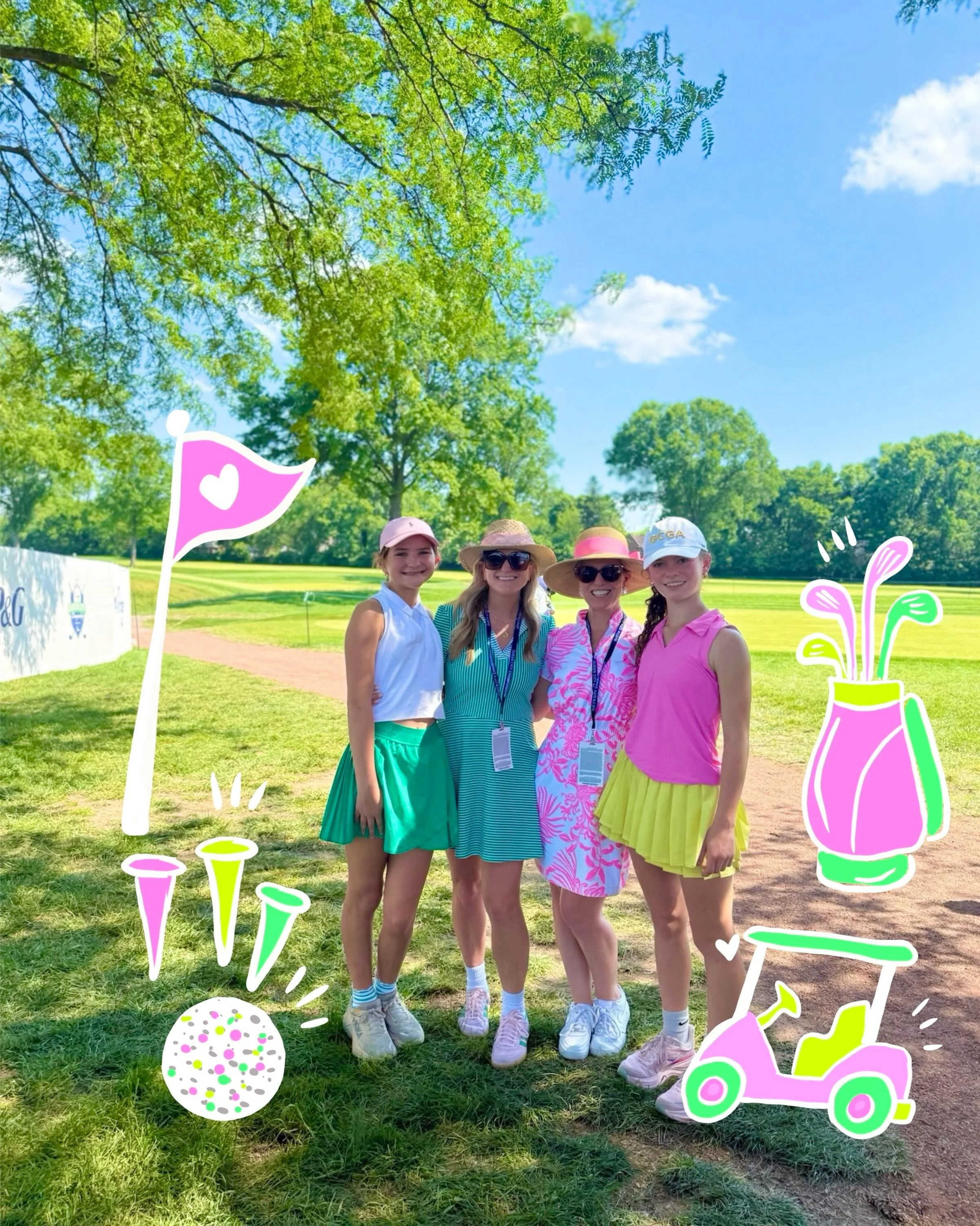 Got some major golfy inspo this weekend&hellip;&hellip;⛳️💖✨🎨 Color combos, cute carts, preppy greens, playful pinks, and all the sunshine energy officially have me dreaming up a future collection. 💚🌸☀️🎀

The golf girlies understood the assignmen