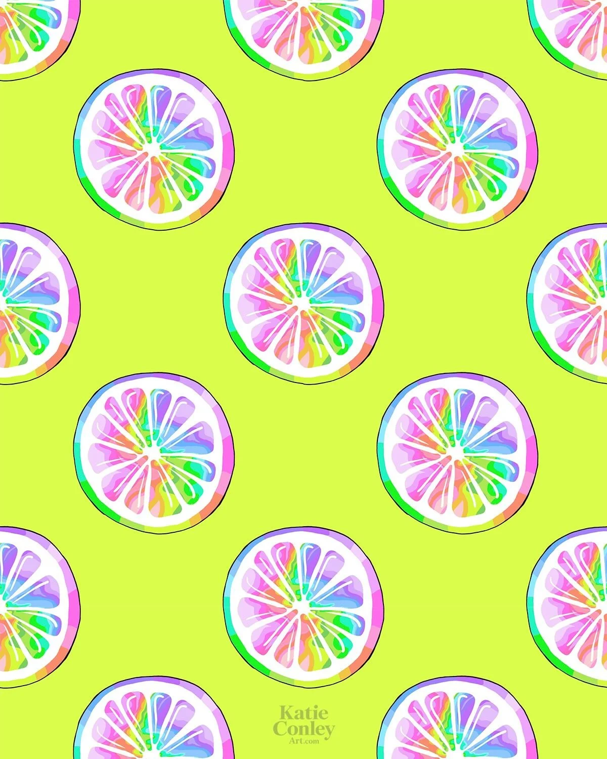 When life gives you lemons&hellip;..make them rainbow. 🌈🍋✨ Bright, bold, and a little bit glam 💅🏻 this citrus print is serving summer cocktails, colorful kitchens, and happy vibes only. 

#SurfacePatternDesign #ColorfulHome #KitchenTextiles #Patt