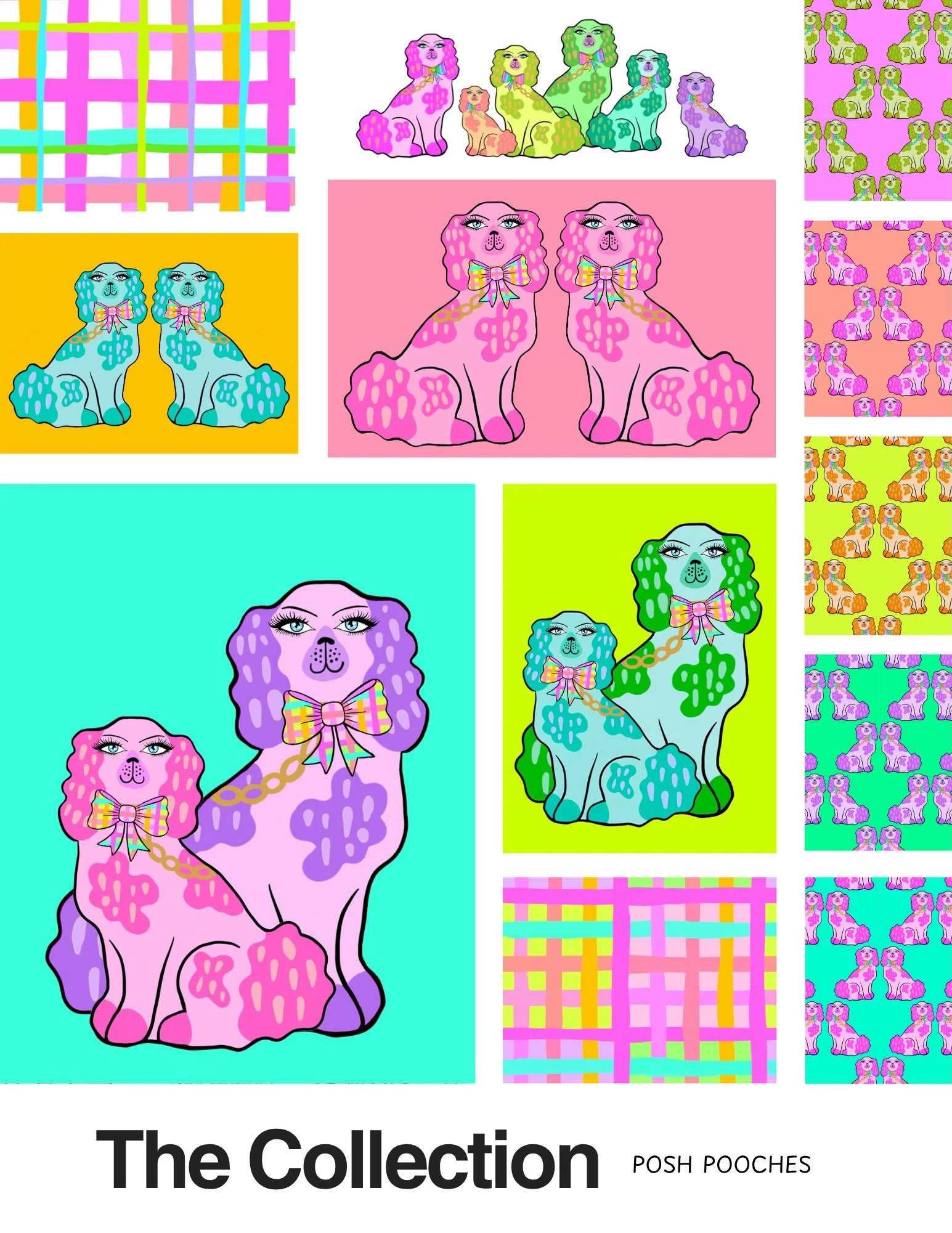 Meet POSH POOCHES 🐩🎀🌈

A colorful love letter to companionship, chic loyalty + a little bit of fabulous. 💕

Inspired by classic Staffordshire dogs and reimagined through my KCA rainbow lens&mdash;bold color, playful pattern, ALL the personality, 