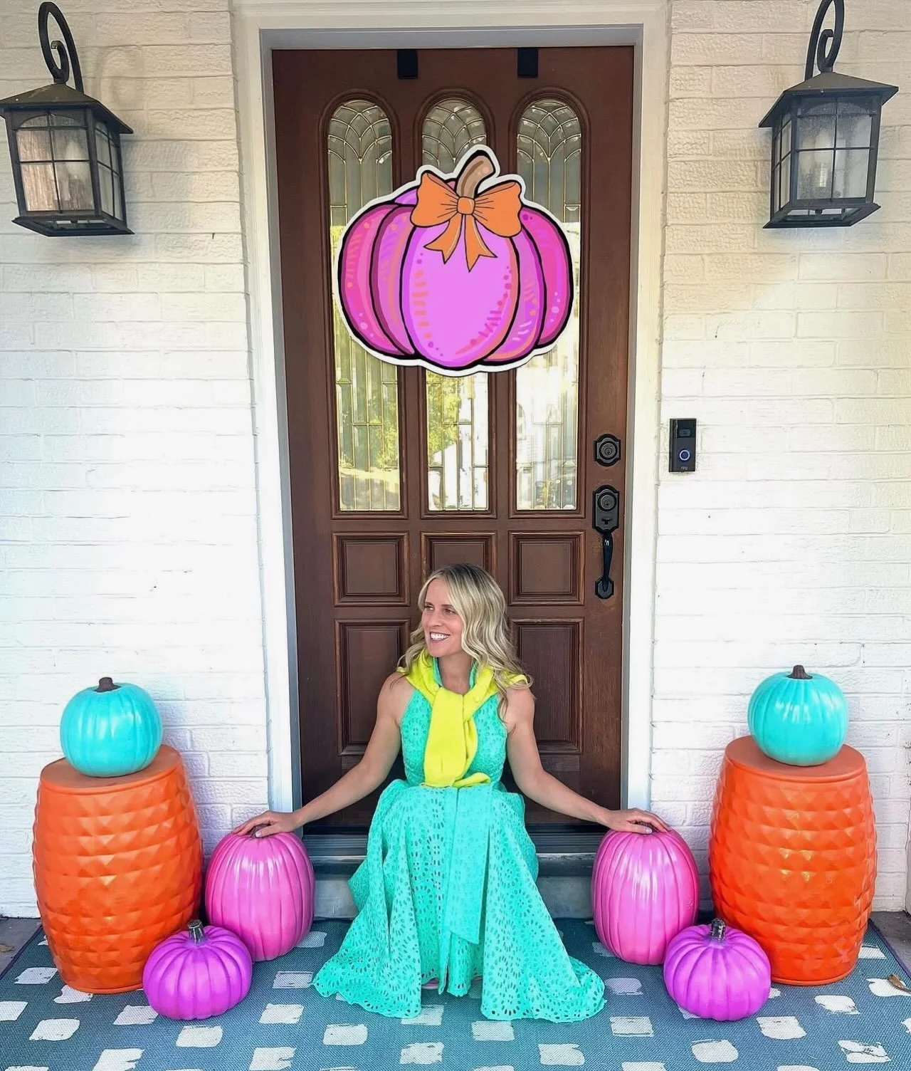 Pumpkin spice, but make it rainbow. 🎃🌈💖

#KatieConleyArt #PumpkinSpiceButMakeItRainbow #ColorfulFall #RainbowPumpkins #PinkPumpkins FallPorchDecor ColorfulHome MaximalistDecor DopamineDecor FallDecor SpookyStyle MoreColorMoreJoy