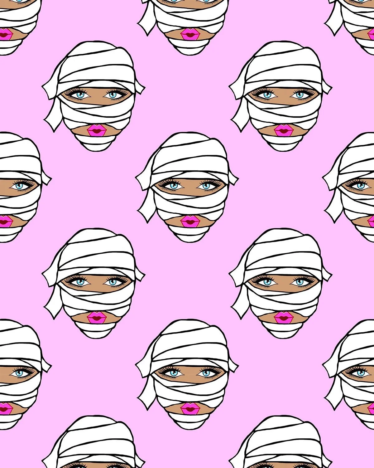 Mummy&rsquo;s little ghoul. 💖👻 All wrapped up and ready for bed!

My glam mummy print needed a pajama moment and now I need this to be real! ✨

Now available for art licensing. 💖

#KatieConleyArt #SurfacePatternDesign #HalloweenPajamas #ArtLicensi