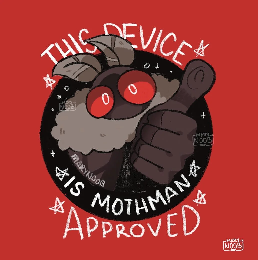 [EN]
are YOU mothman approved?? 🤨🤨

[ES]
ESTAS o NO ESTAS aprobadx por mothman?? 🤨🤨
.
.
.
#mothman #silly #myart #meme #procreate