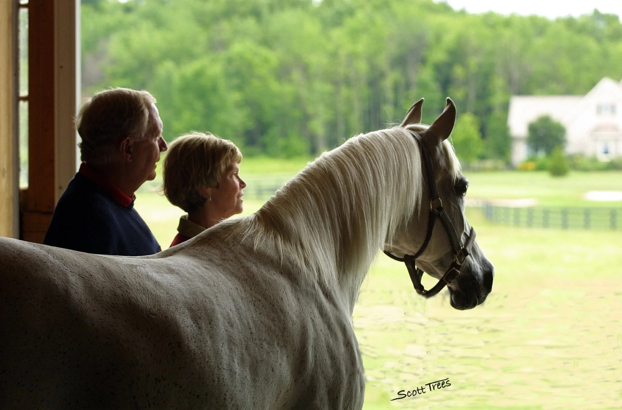 Neil Chur & Barbara Chur with Ericca overlooking the farm