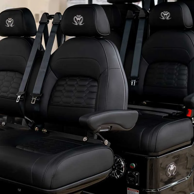 black seats on a venom strike 4 seater