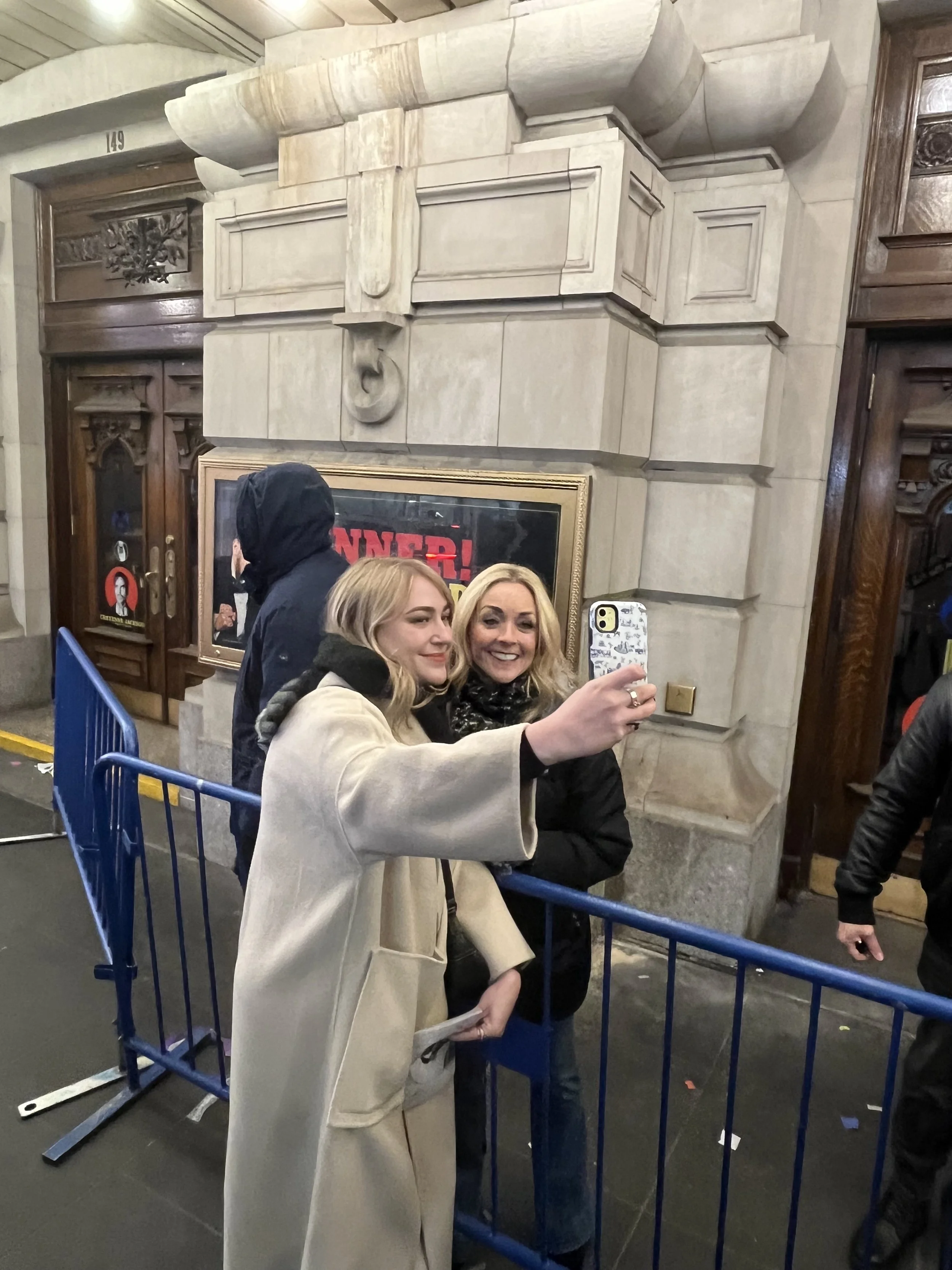 Meeting Jane Krakowski outside of the theater.