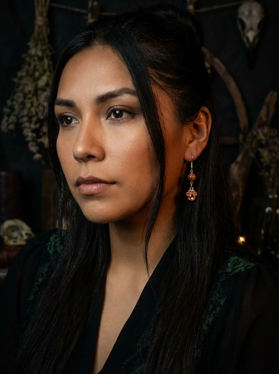 Glistening Paw Earrings with Glitter Beads