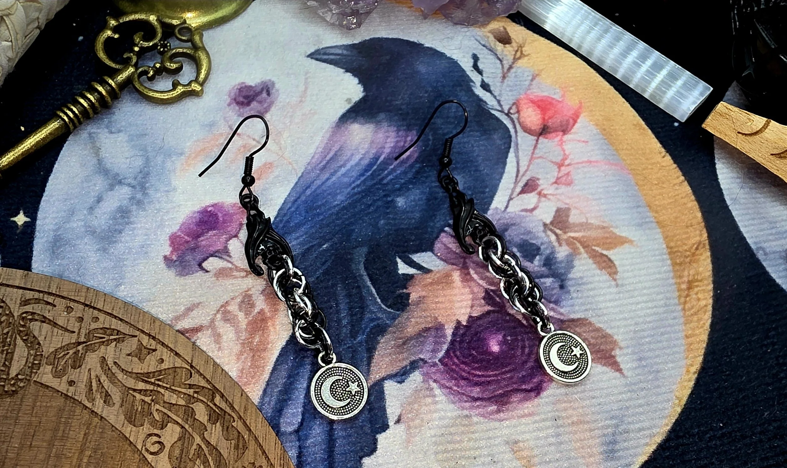 Celestial Elegance Chainmail Earrings