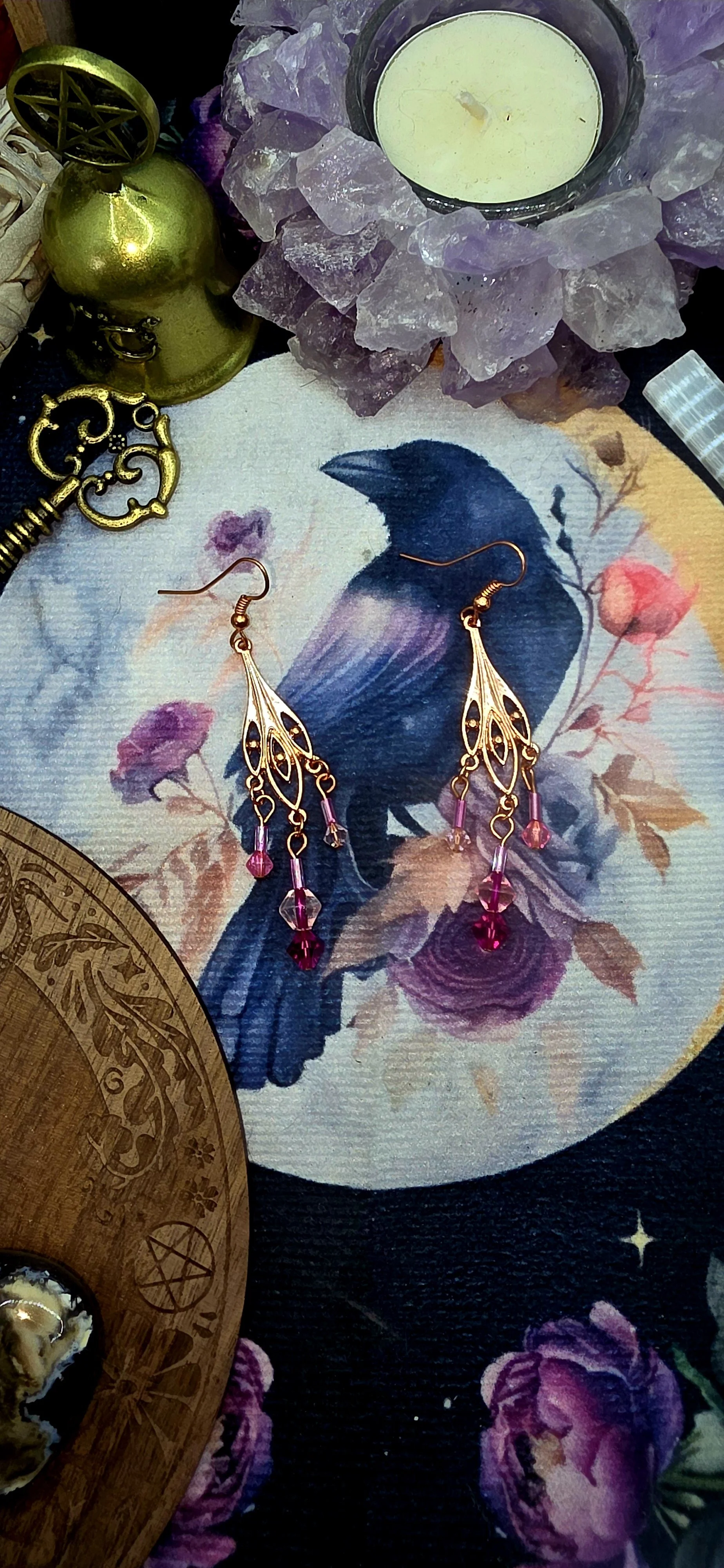 Rose Gold Elegance Chandelier Earrings