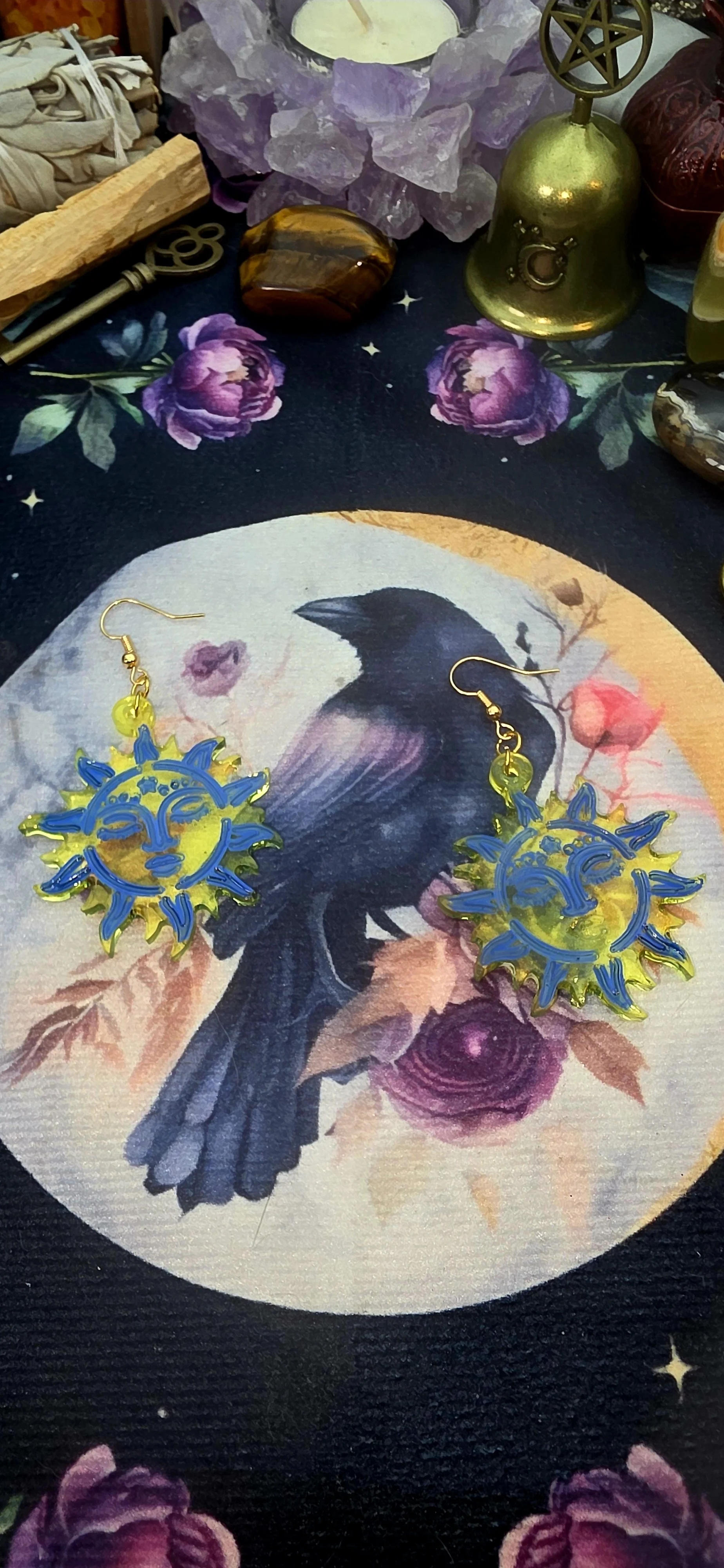 Radiant Sun Earrings for Apollo and Ra Devotees