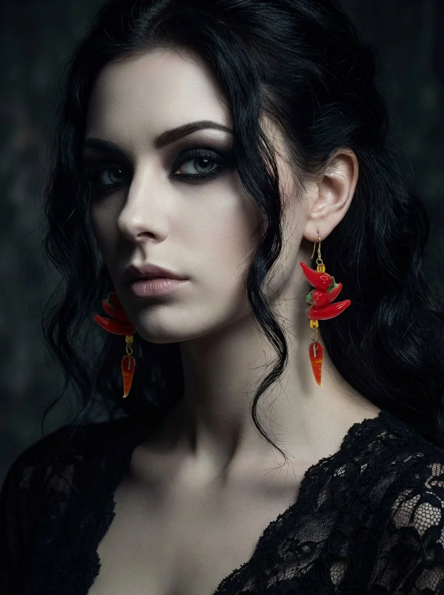Spicy Elegance Glass Earrings