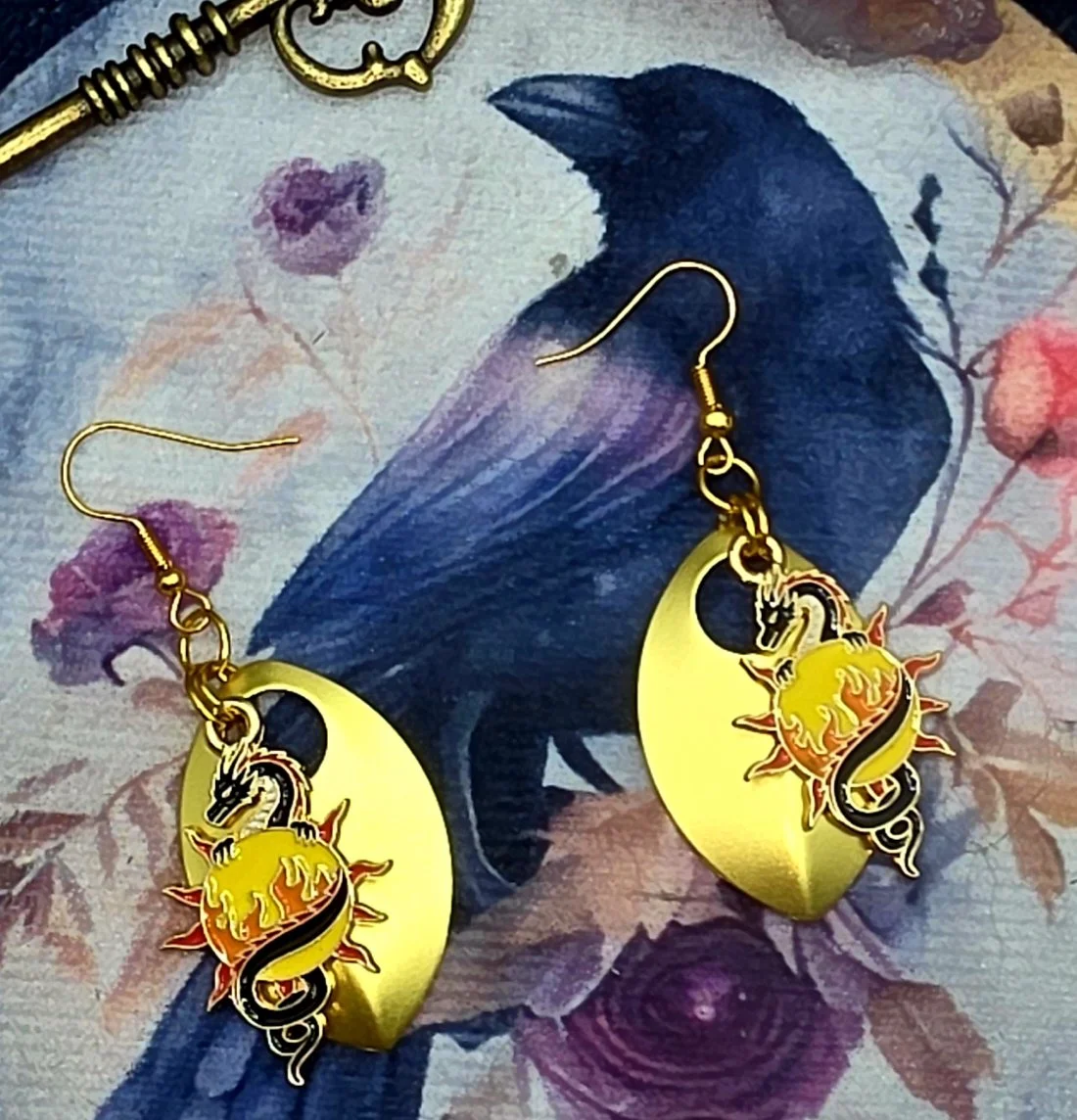 The Golden Dragon Earrings