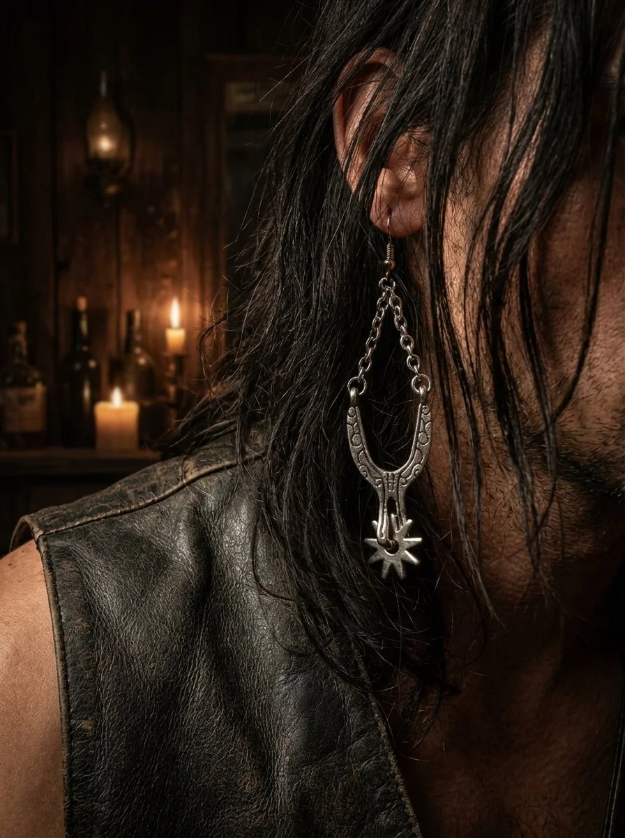 Silver Working Spur Earrings