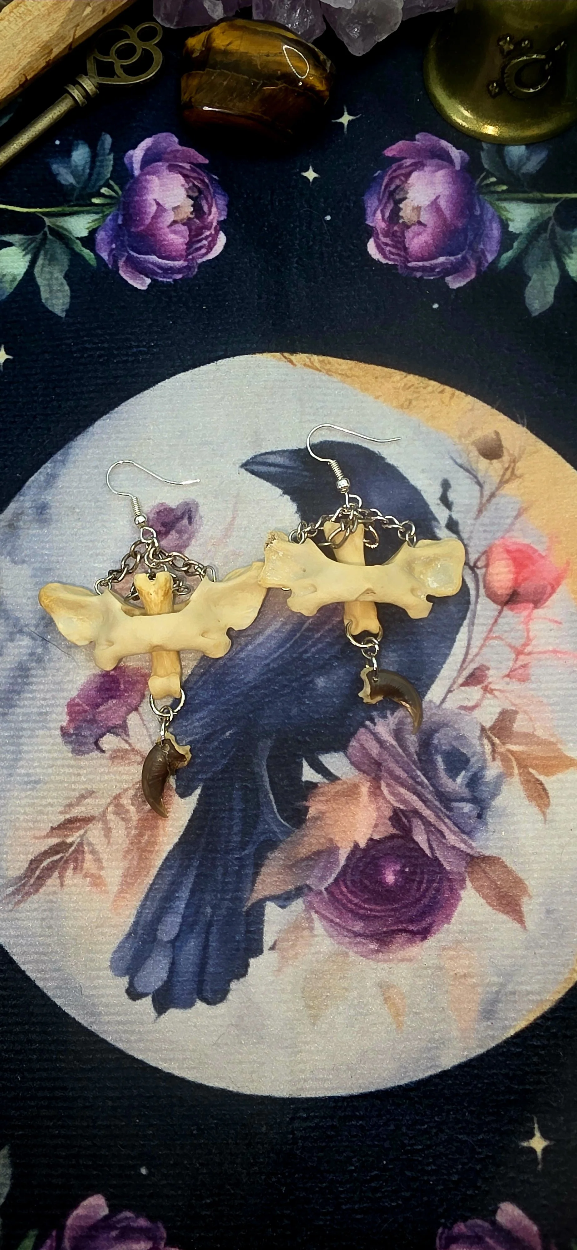 Raccoon and Red Fox Earrings - Nature's Dance Collection