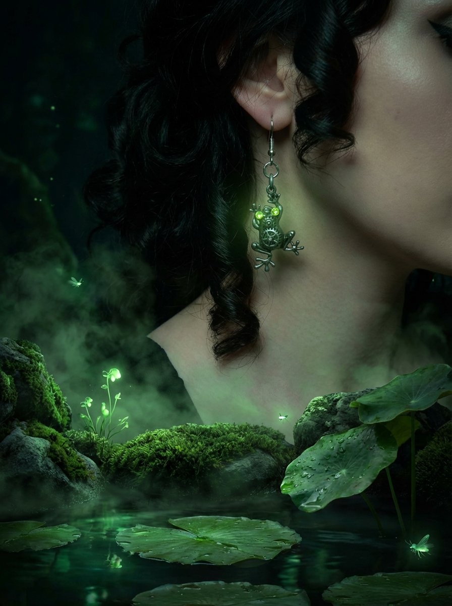 Enchanting Frogs Gearwork Earrings
