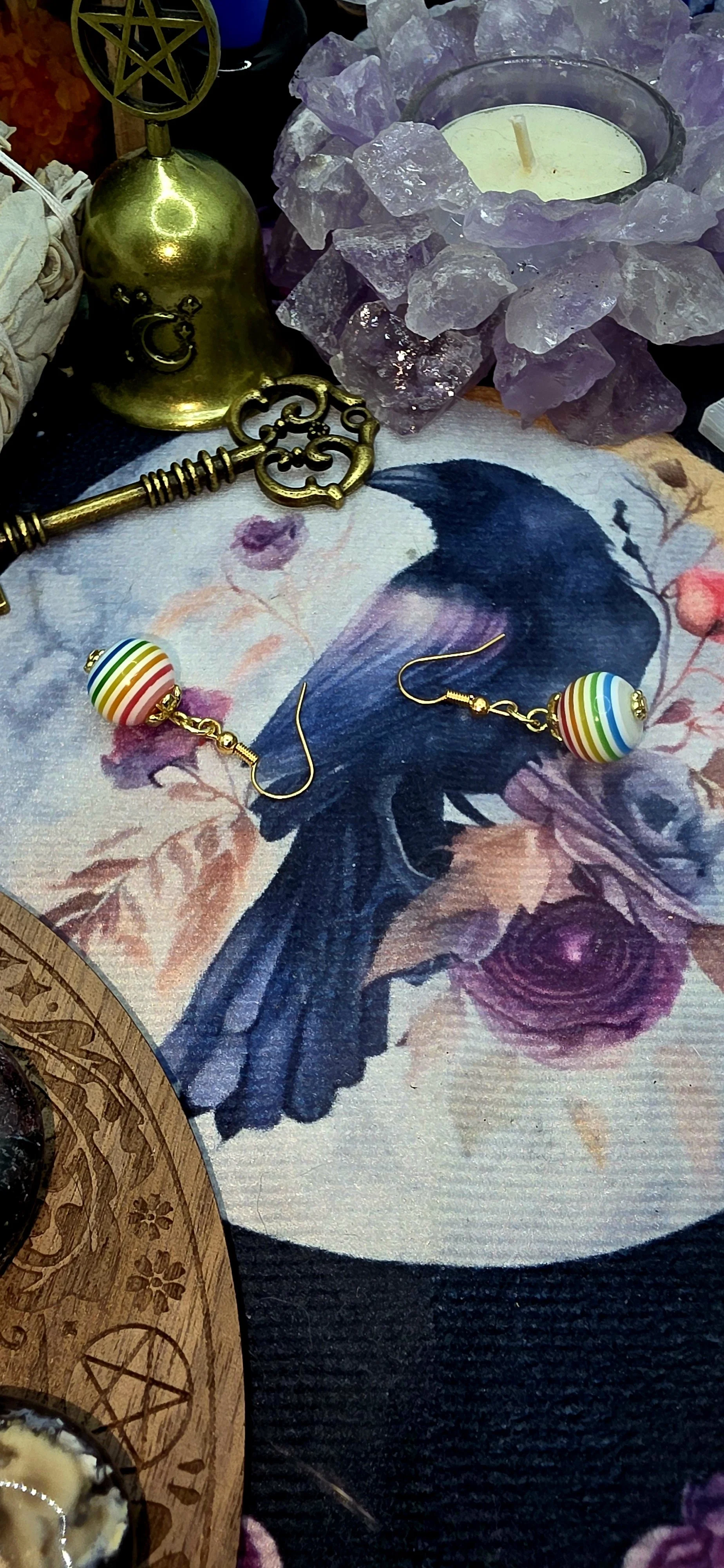 Rainbow Striped Earrings