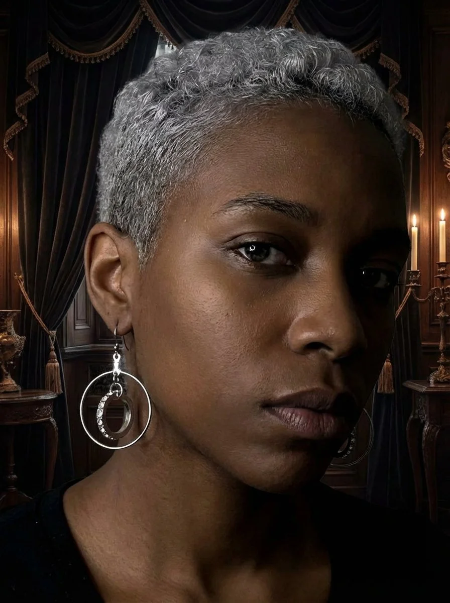 Elegant Silver Hoop Earrings with Gem Accents