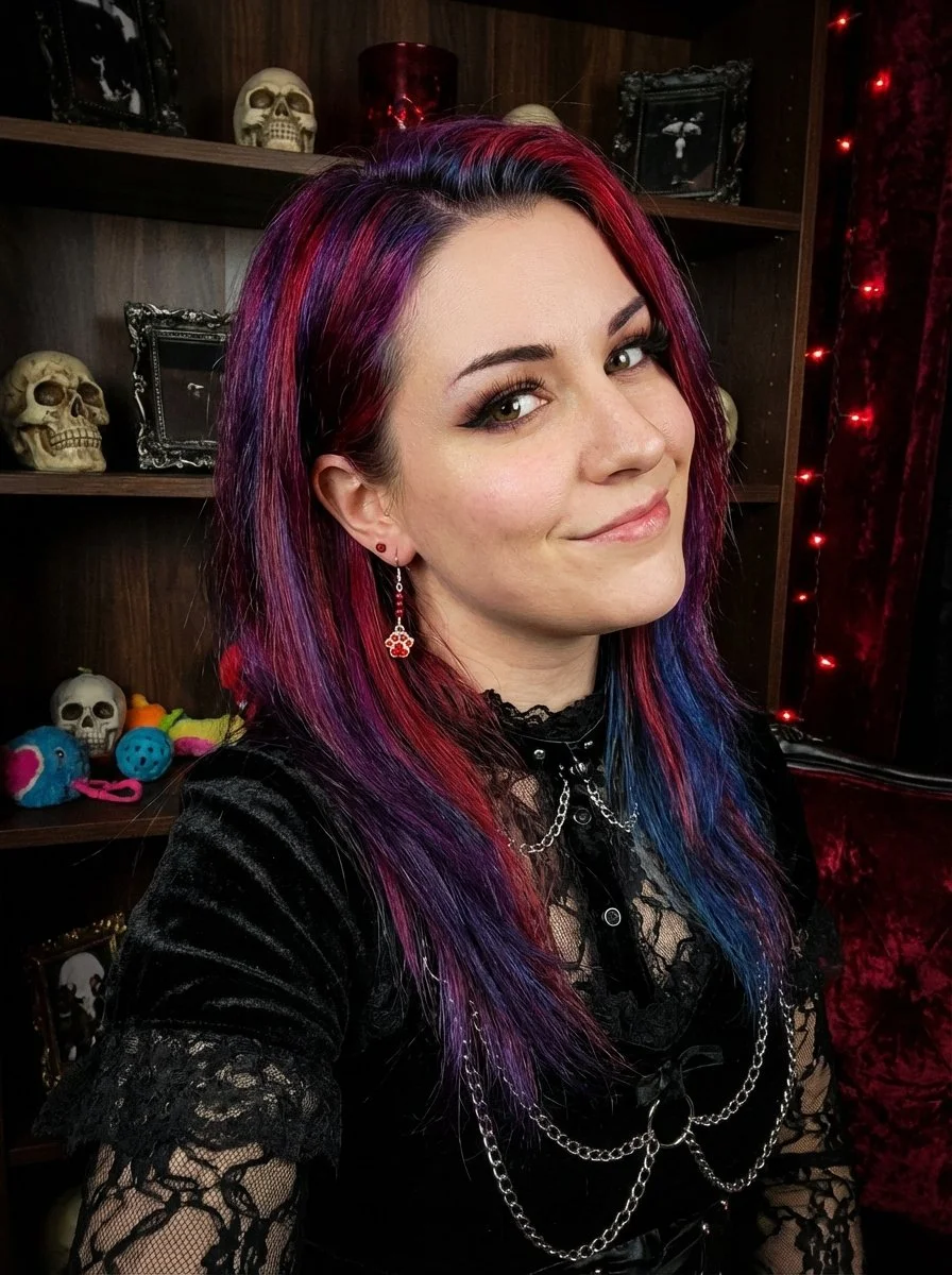 Enchanting Silver Paw Earrings with Red Gem Accents