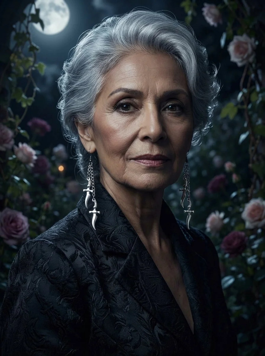 Silver Double Curved Dagger Earrings