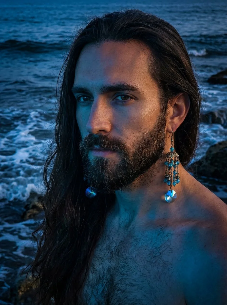 Silver & Blue Radiance Chandelier Earrings