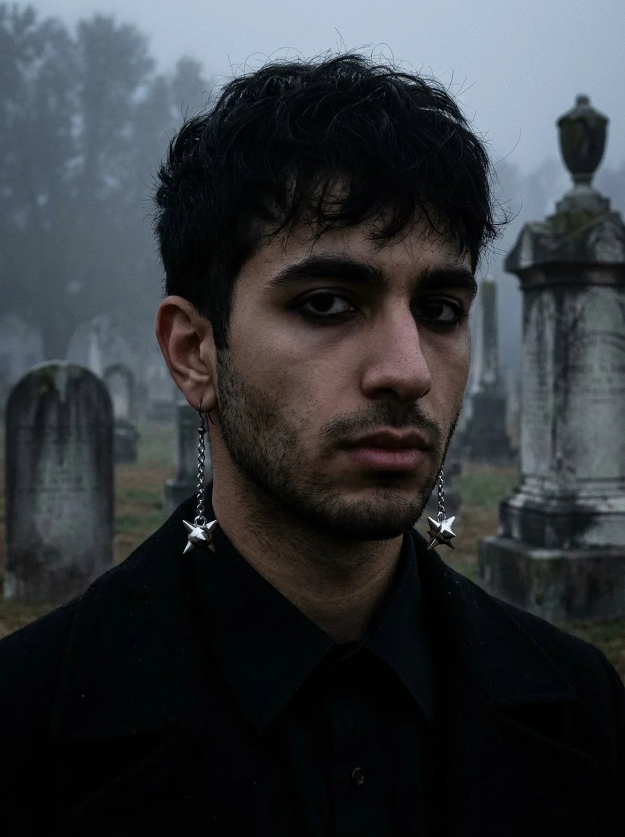 Silver Morningstar Weapon Earrings