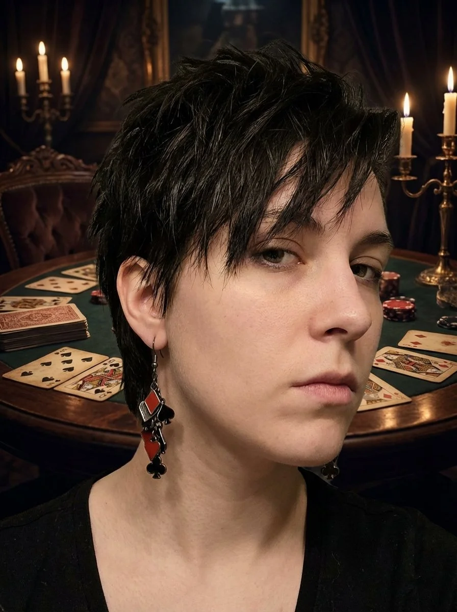 Cluster Tassels of Playing Card Suits Earrings
