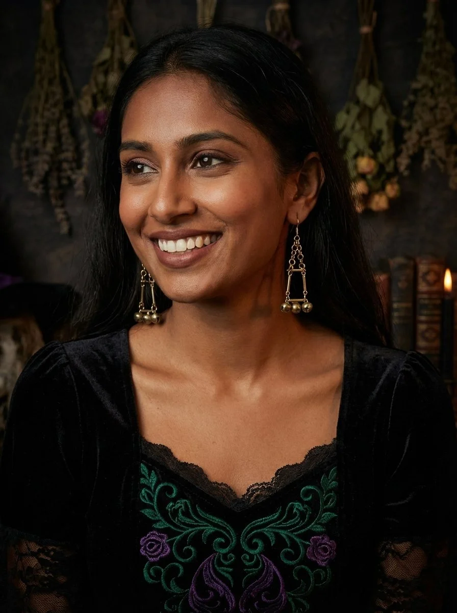 Elegance Gold Bell Earrings