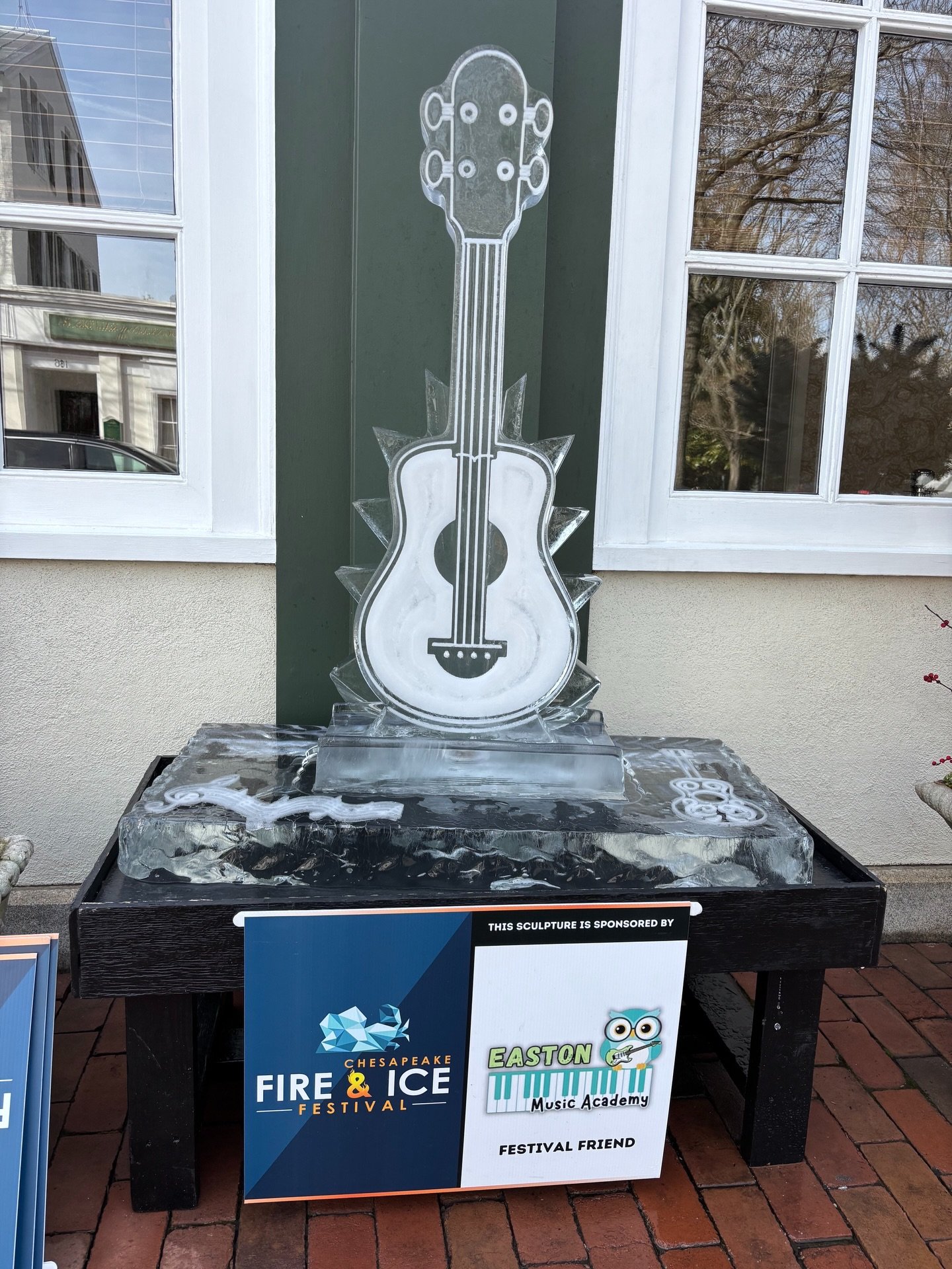 Our fire and ice sculpture! Did you get to see it?! 

#eastonmd #discovereaston #easternshoremd