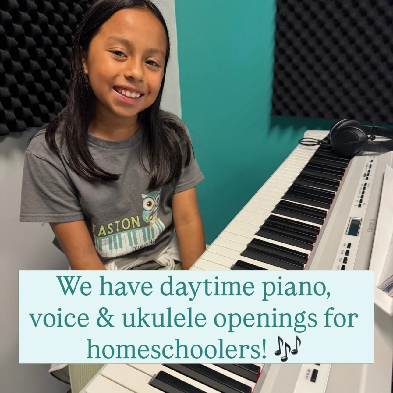 HOMESCHOOLERS 📣‼️
We have just a FEW daytime openings for piano, voice and ukulele lessons! 
Send us a text (443-746-2130) and tell us your instrument and preferred day + timeframe and we&rsquo;ll hook you up with a FREE trial lesson❤️ 

#eastonmd #