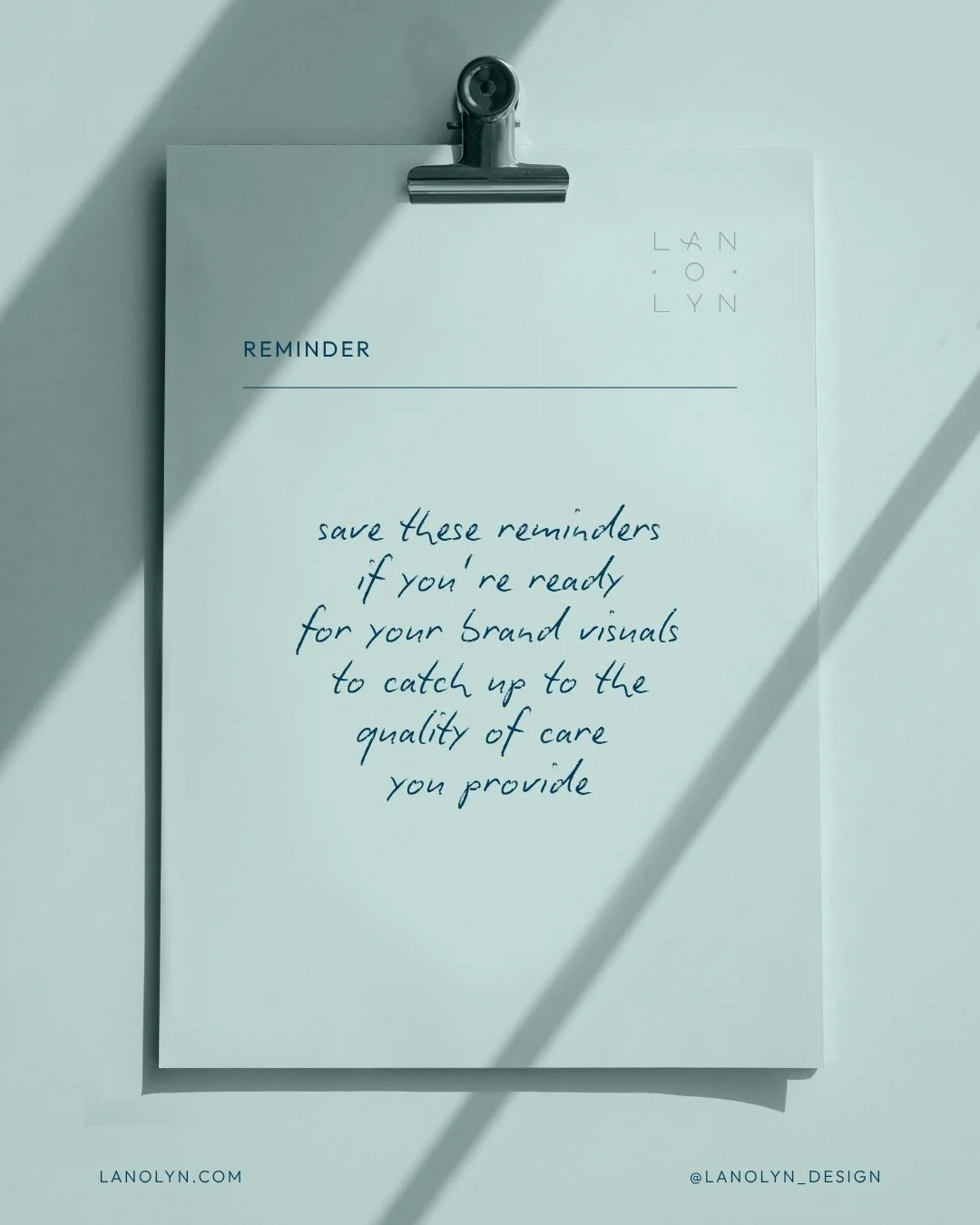 These are the reminders I hope every care-centered business owner holds onto as they grow.

Your brand isn&rsquo;t just there to identify your business.

It&rsquo;s there to communicate the care, intention, and excellence that already define your wor
