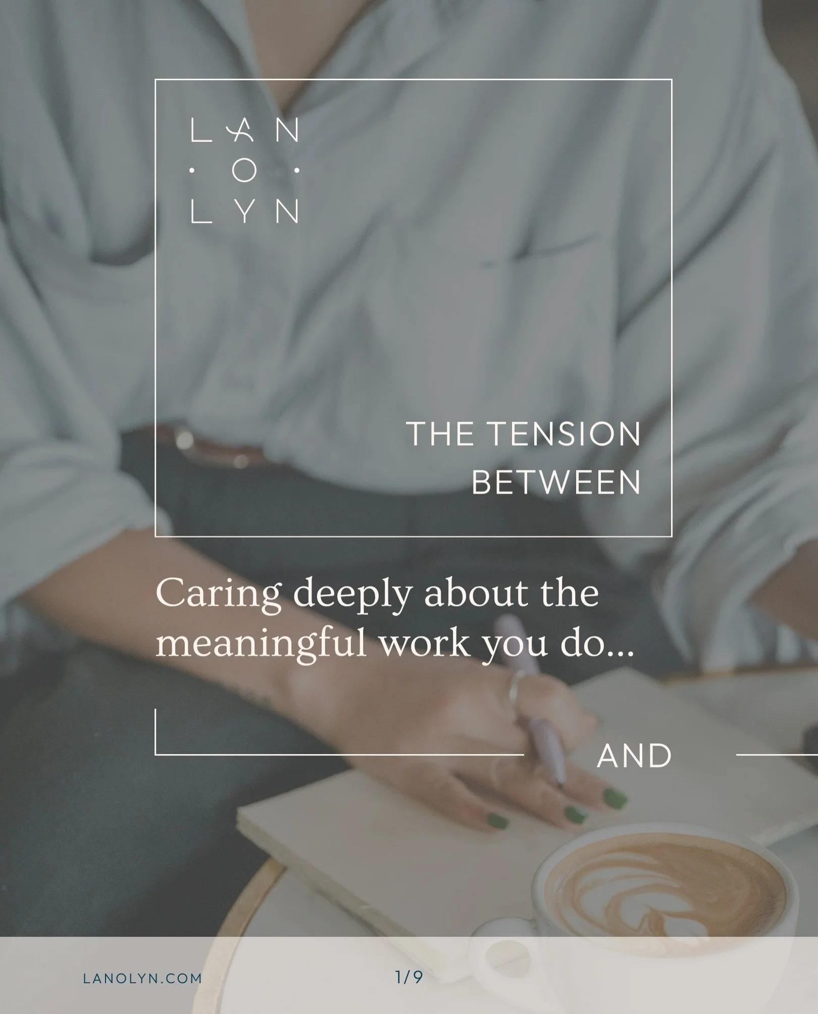 The tension is real: 
&mdash;&mdash;
You can care deeply about the work you do /and/ want a brand that communicates its value clearly.
&mdash;&mdash;
You can grow /and/ stay rooted in the care that brought you here.
&mdash;&mdash;
Your brand can hold