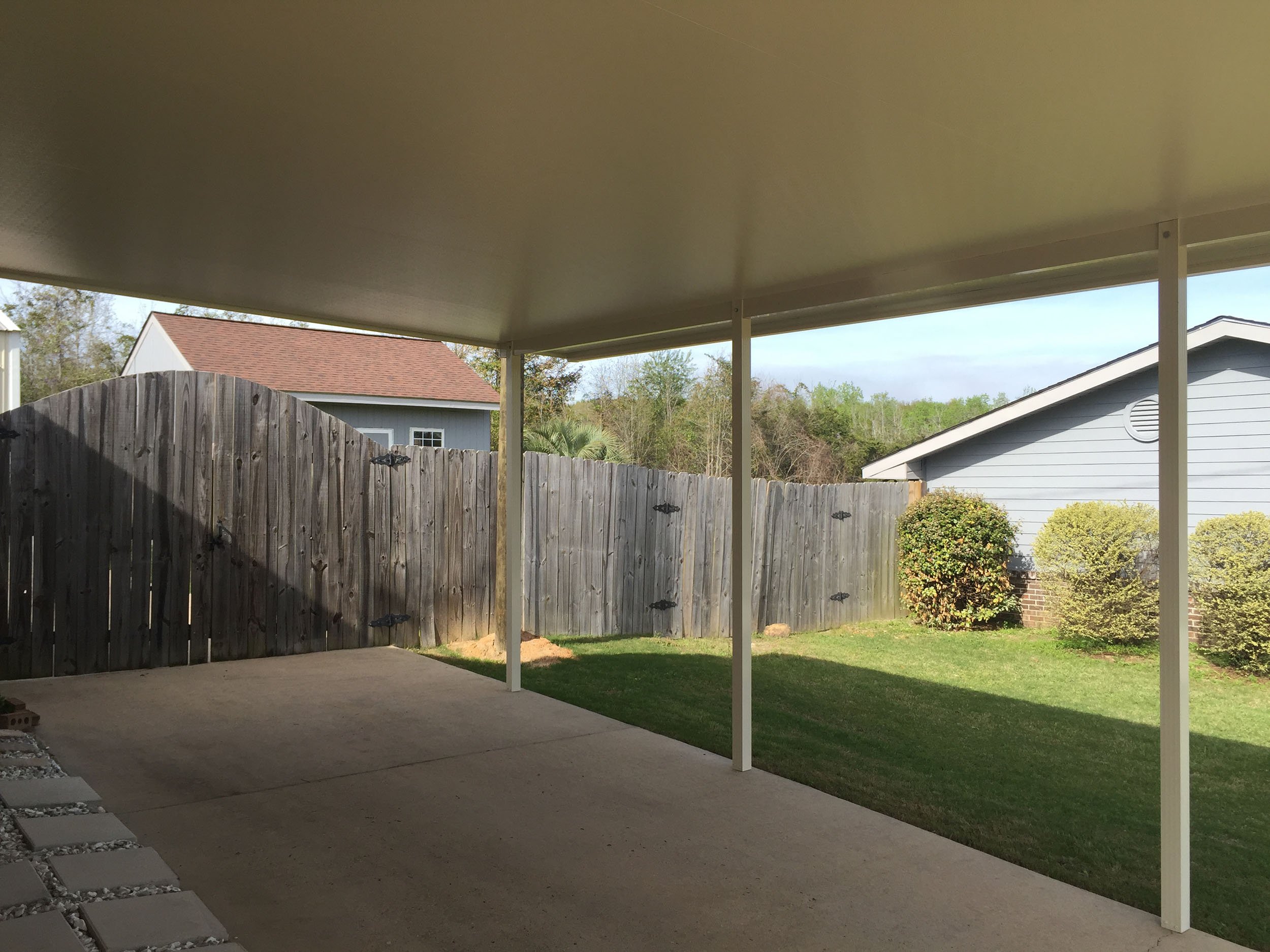 Carport addition designed to protect cars, trucks, and outdoor equipment.