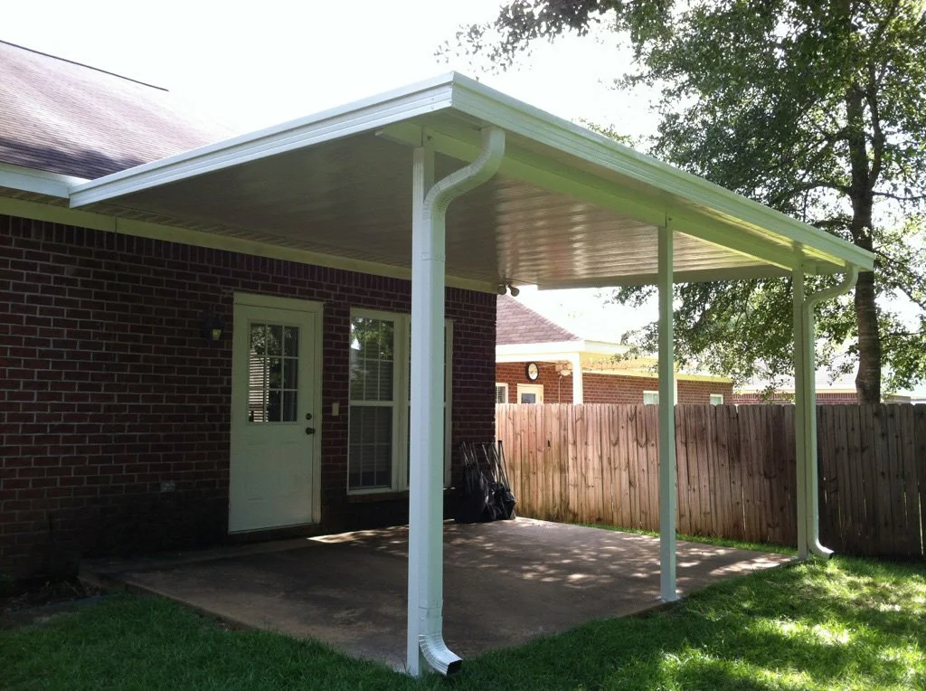 Durable patio cover installed to provide shade and weather protection.