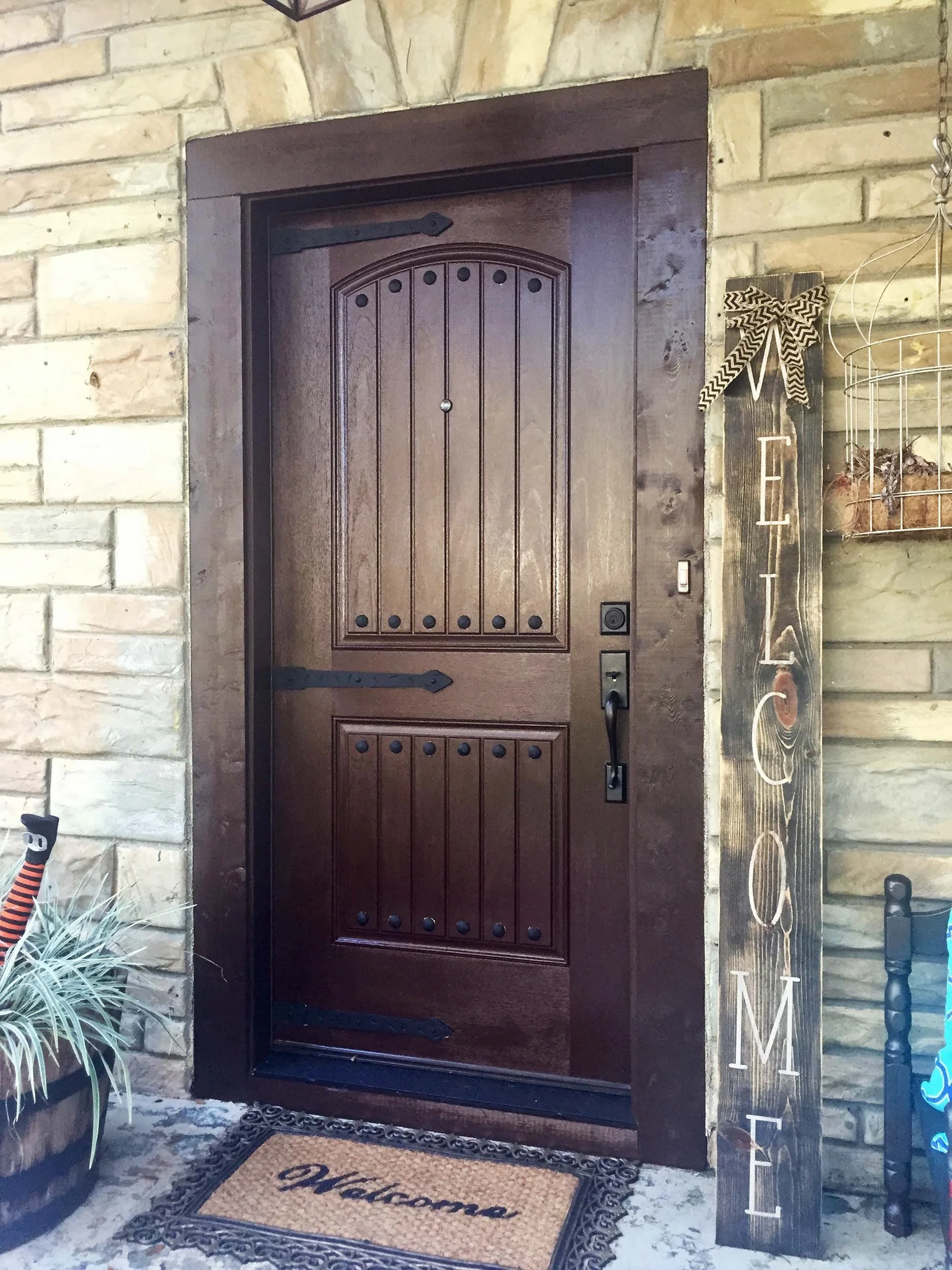 Front door replacement designed to enhance the look and function of the home.