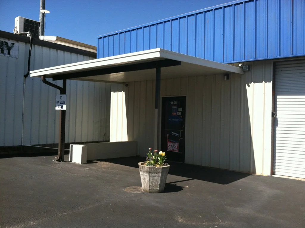 Custom commercial awning designed for long-lasting shade and exterior protection.