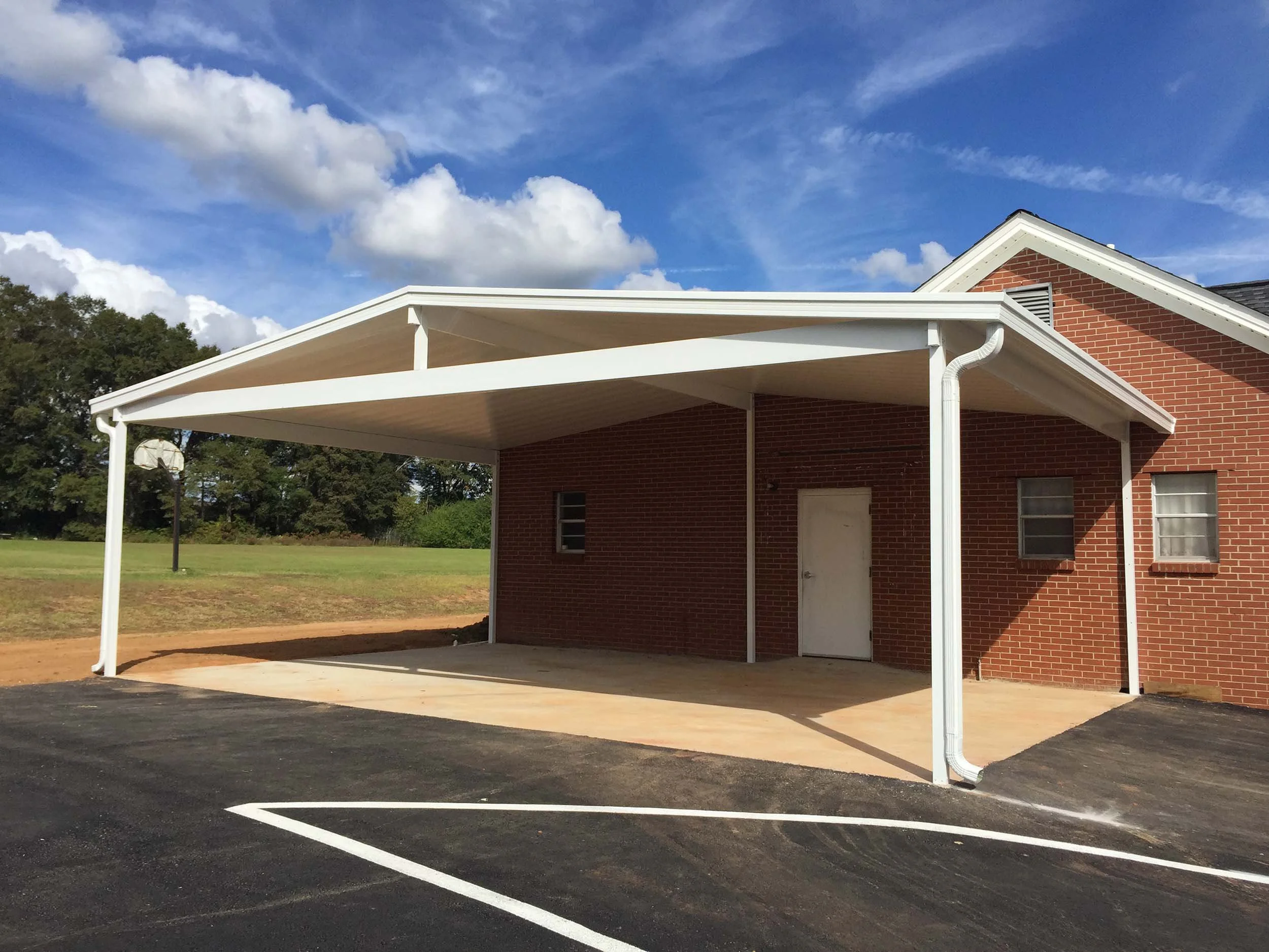 Carport installation by Hathcock Home Services in Dothan, Alabama.