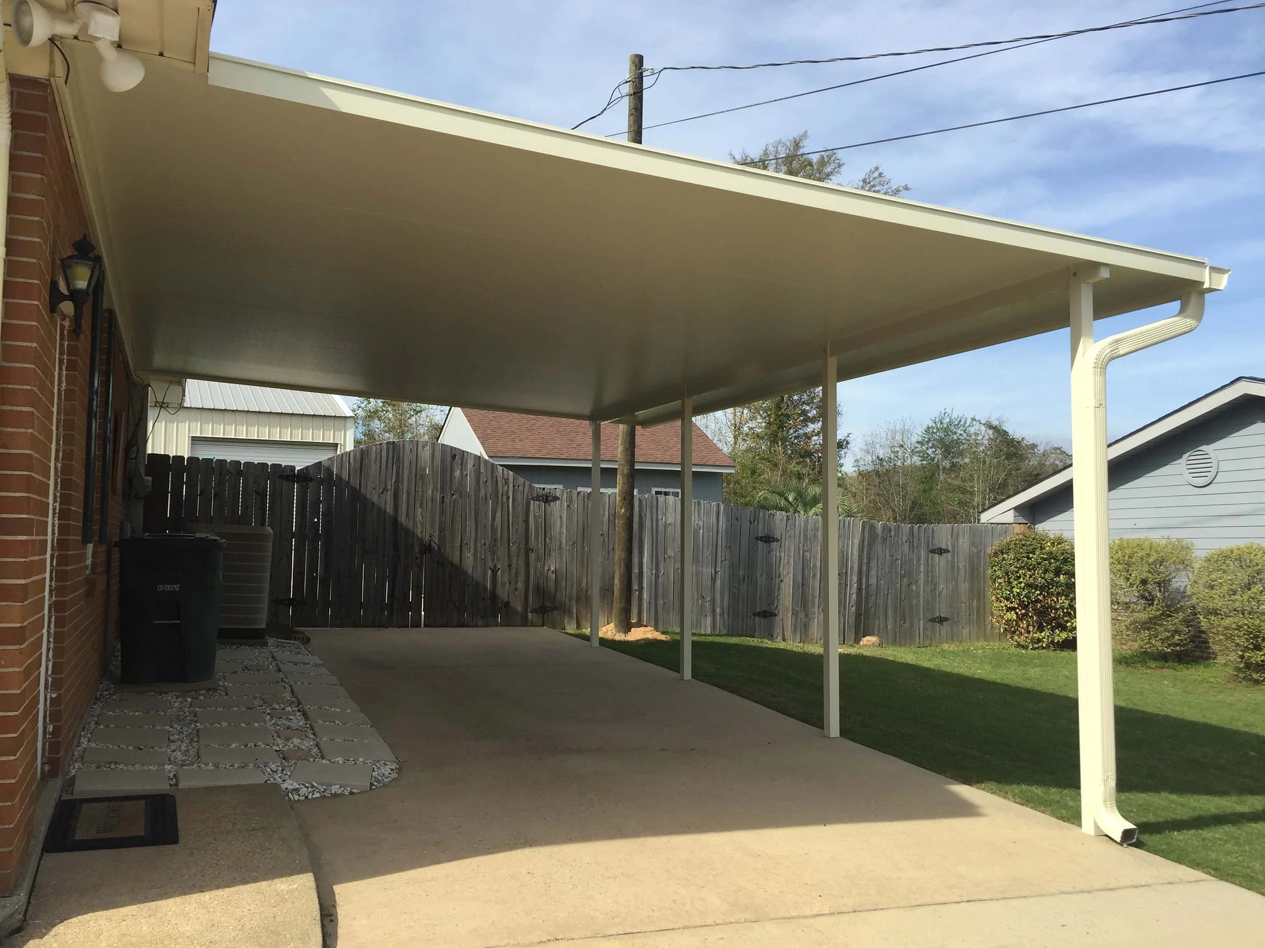 Residential covered parking solution designed for long-lasting use.