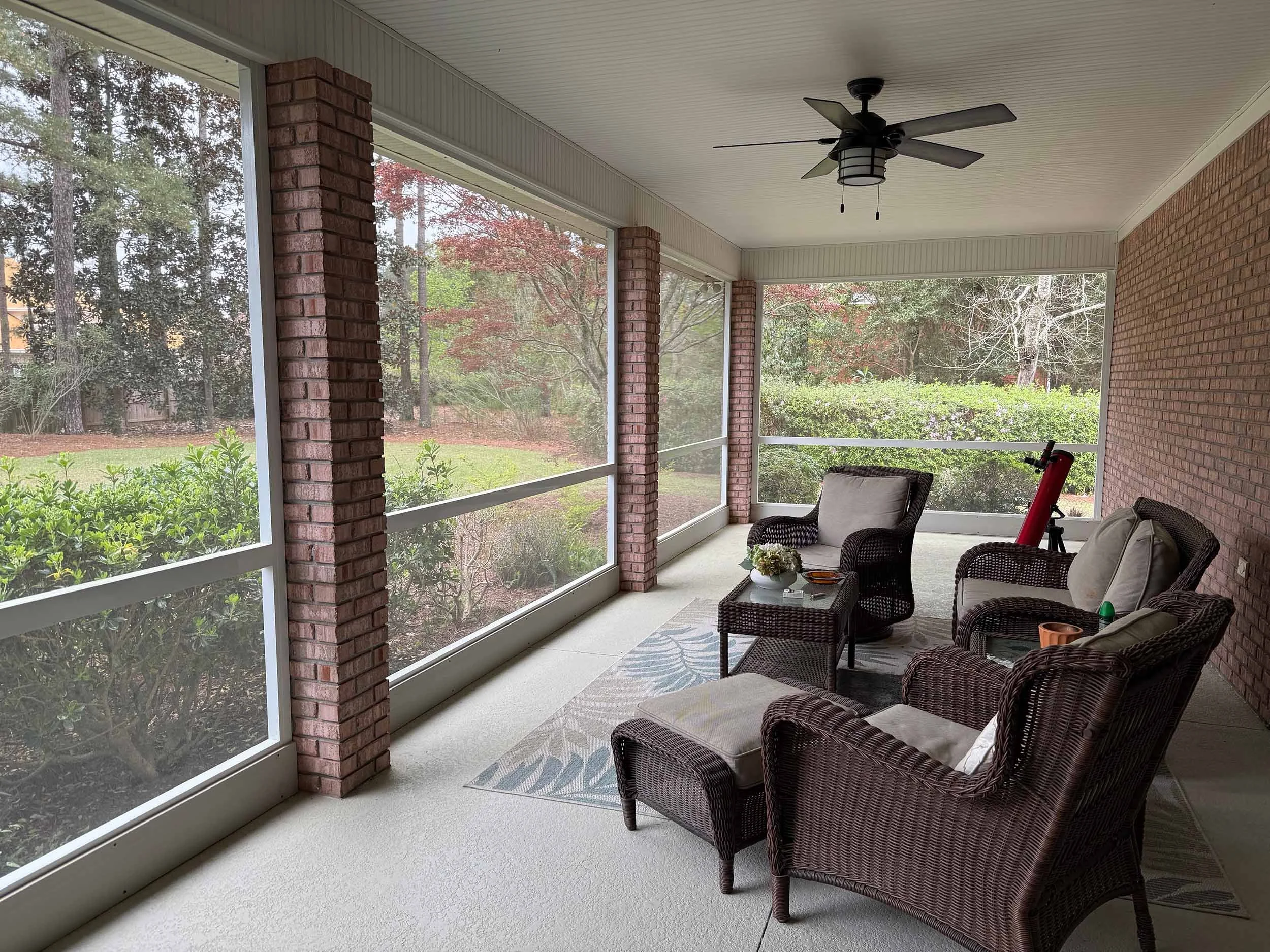 Custom screenroom built to add comfort, airflow, and outdoor enjoyment.