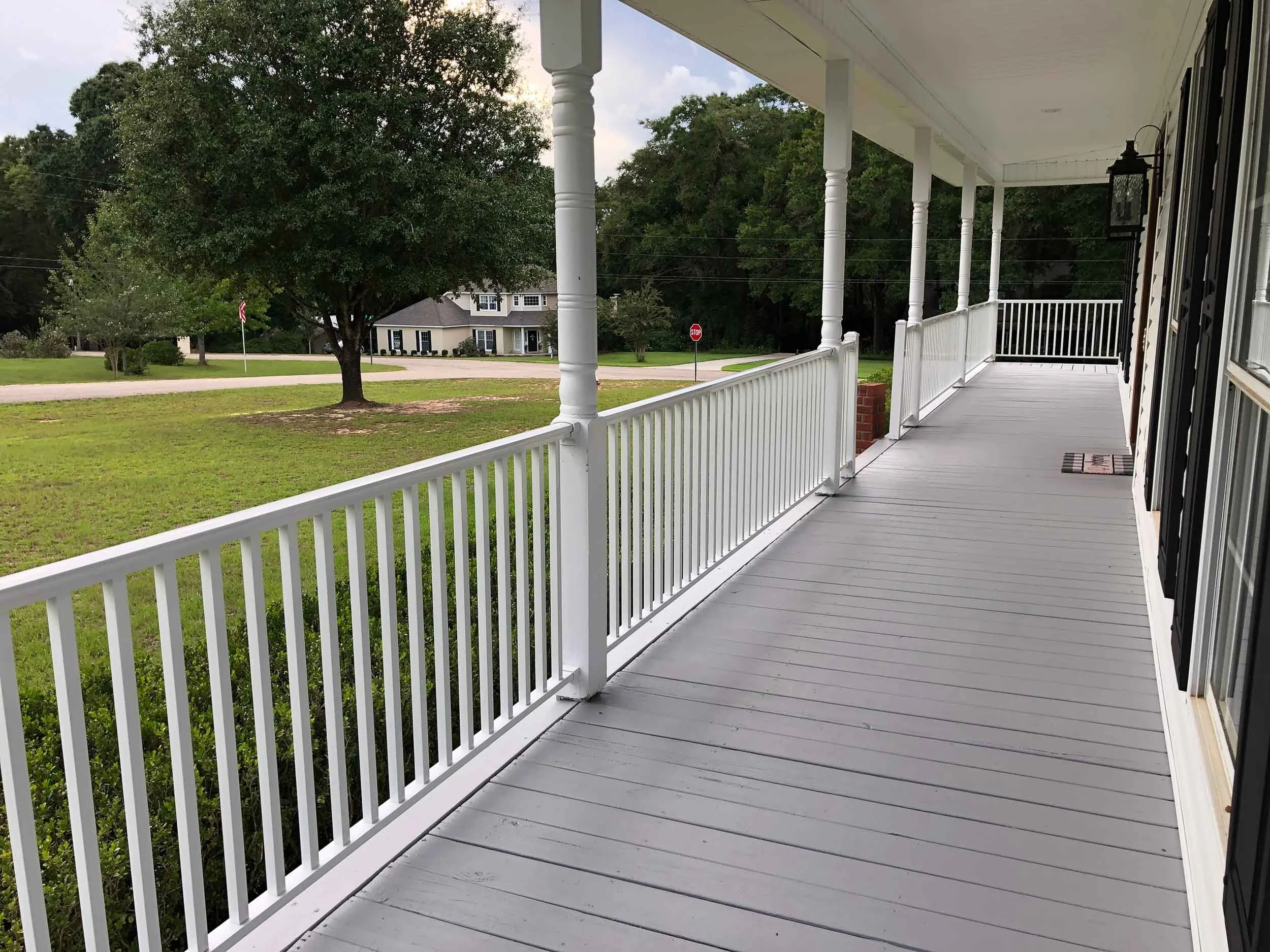 Custom porch handrails designed to enhance safety and home appearance.