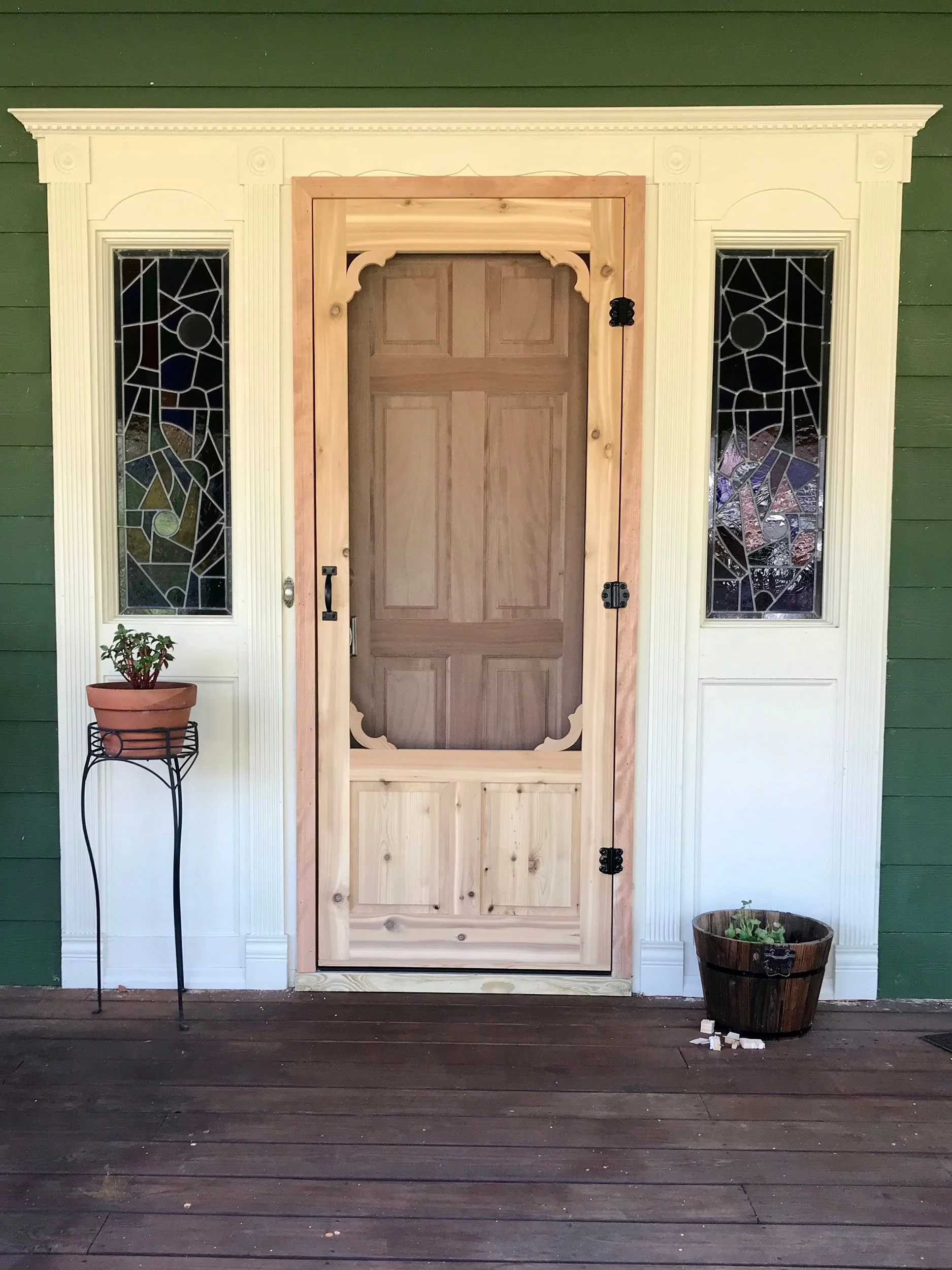 Residential entry door installed to enhance curb appeal and home value.