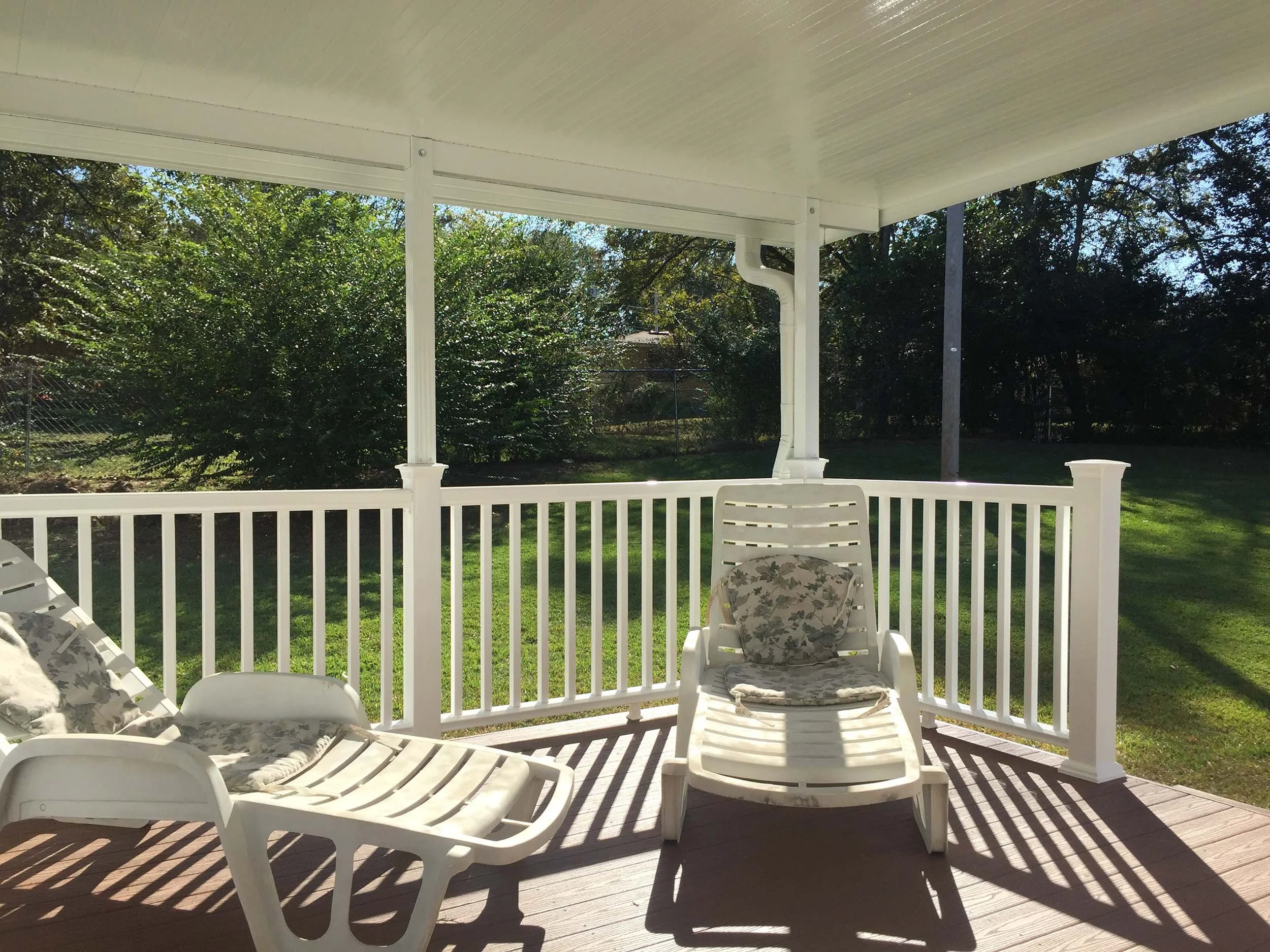 Custom handrails installed along outdoor steps for added support and stability.