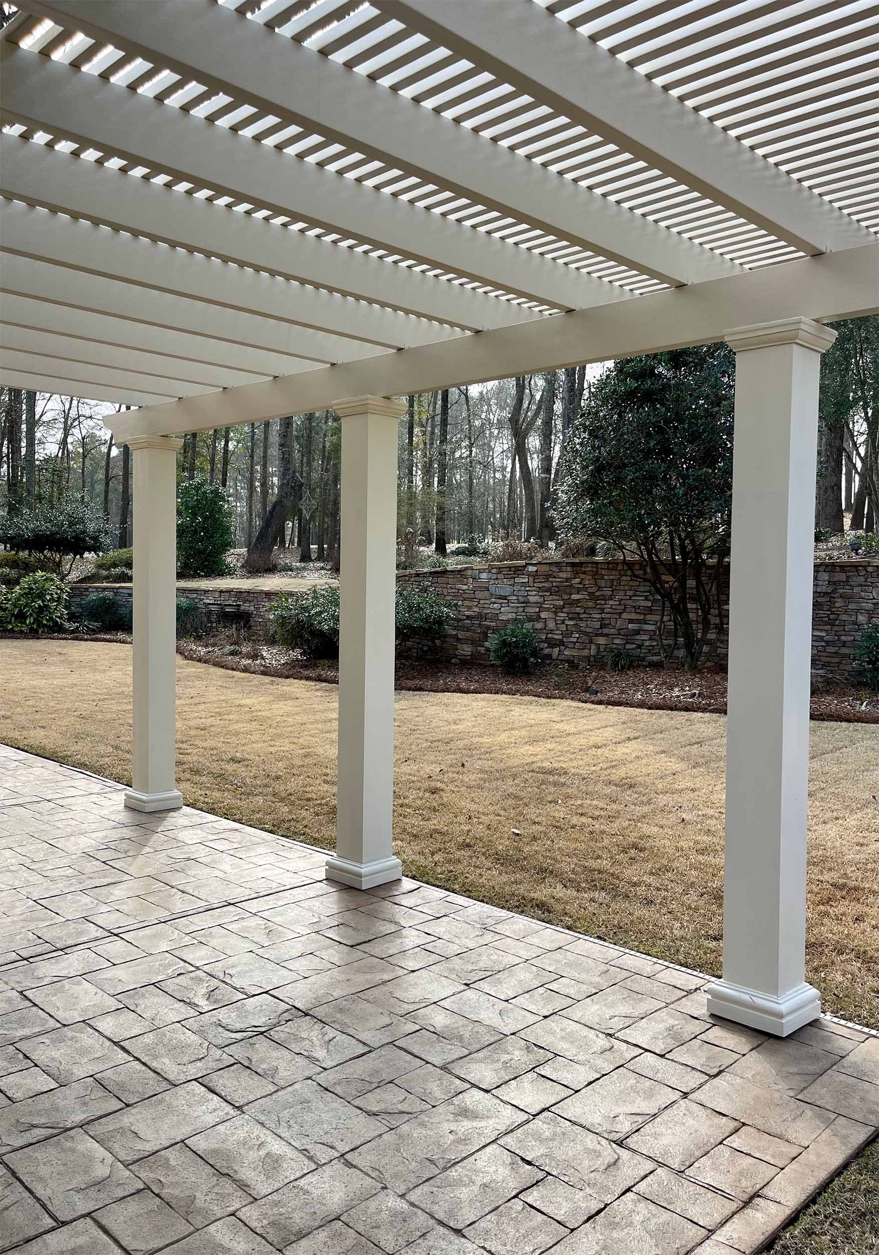 Hathcock Home Services pergola project for a Dothan-area home.