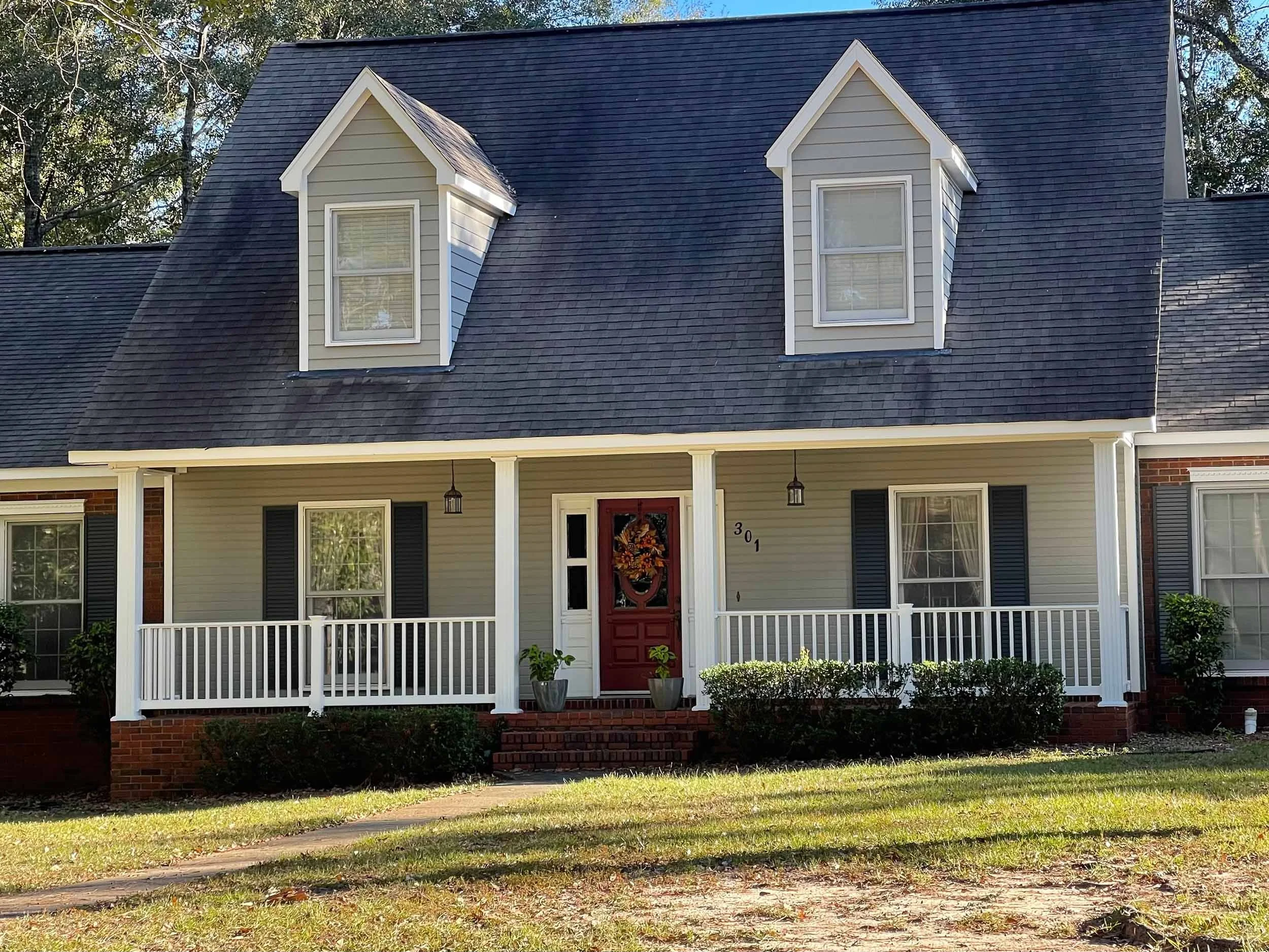 Residential handrail project designed to make a home entrance safer and more accessible.