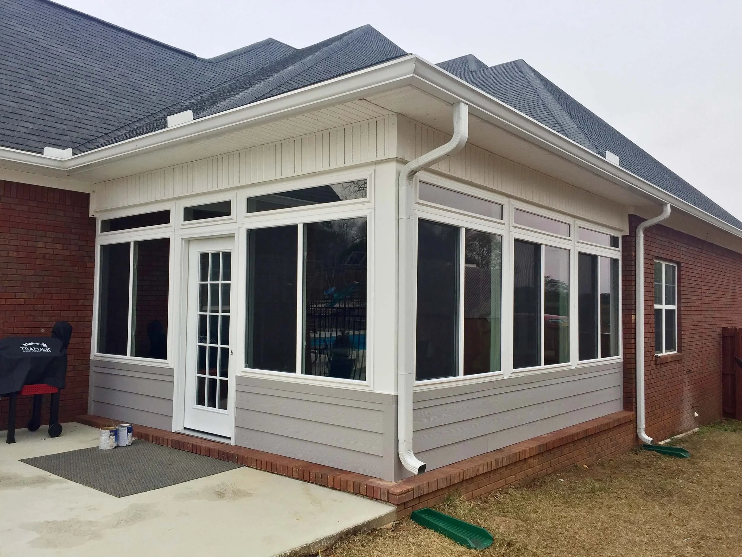 Sunroom installation for a Dothan-area home by Hathcock Home Services.