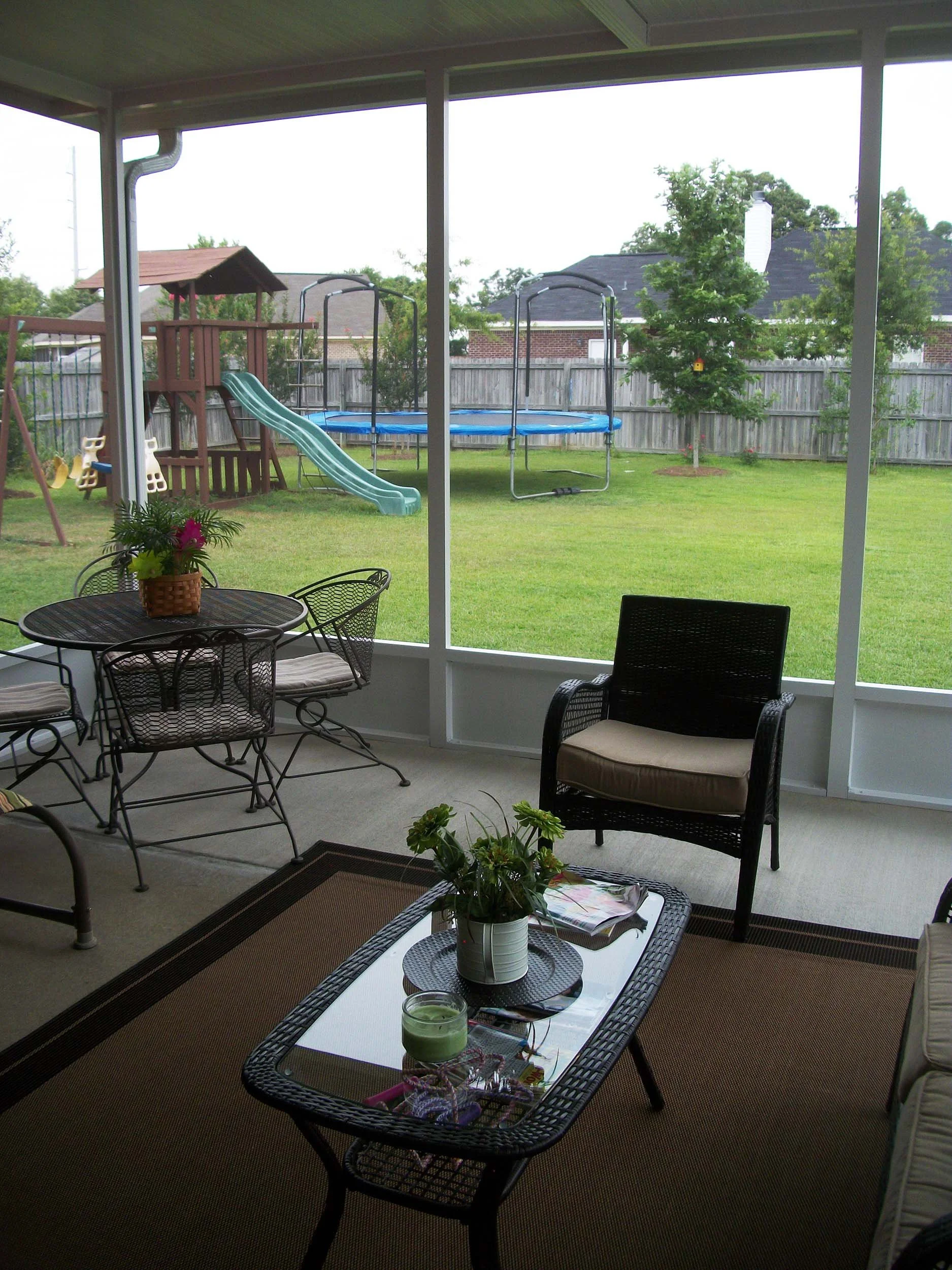 Screenroom installation for enjoying the outdoors with added protection.