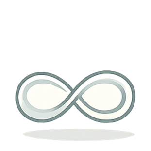 Infinity symbol with a drip at the bottom