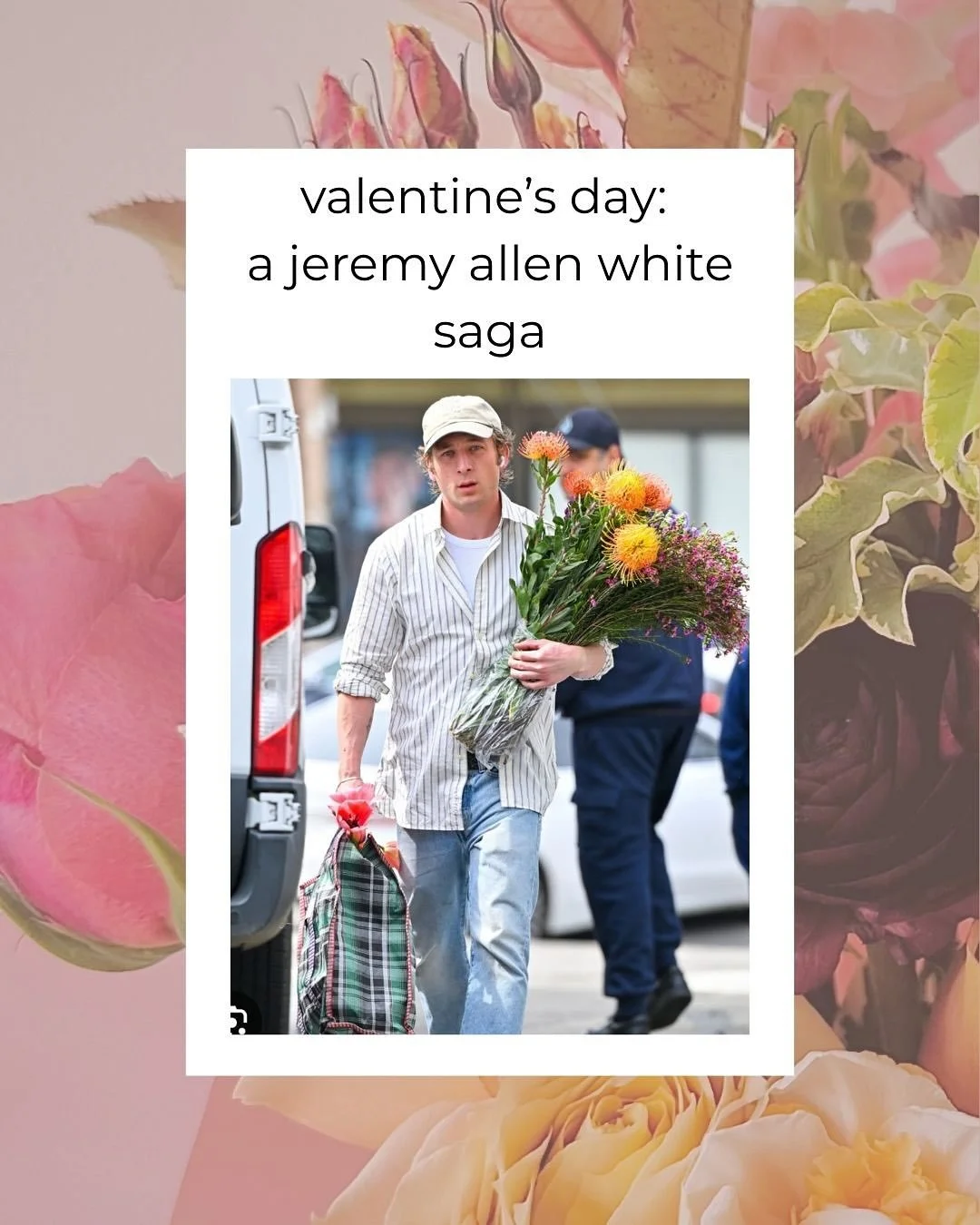 If carrying flowers made you this attractive&hellip;we&rsquo;d never put them down either. channel that Jeremy Allen White energy this Valentine&rsquo;s Day and show up with a bouquet that says effort was made. 

#heardchef #greenvilleflorist #greenv