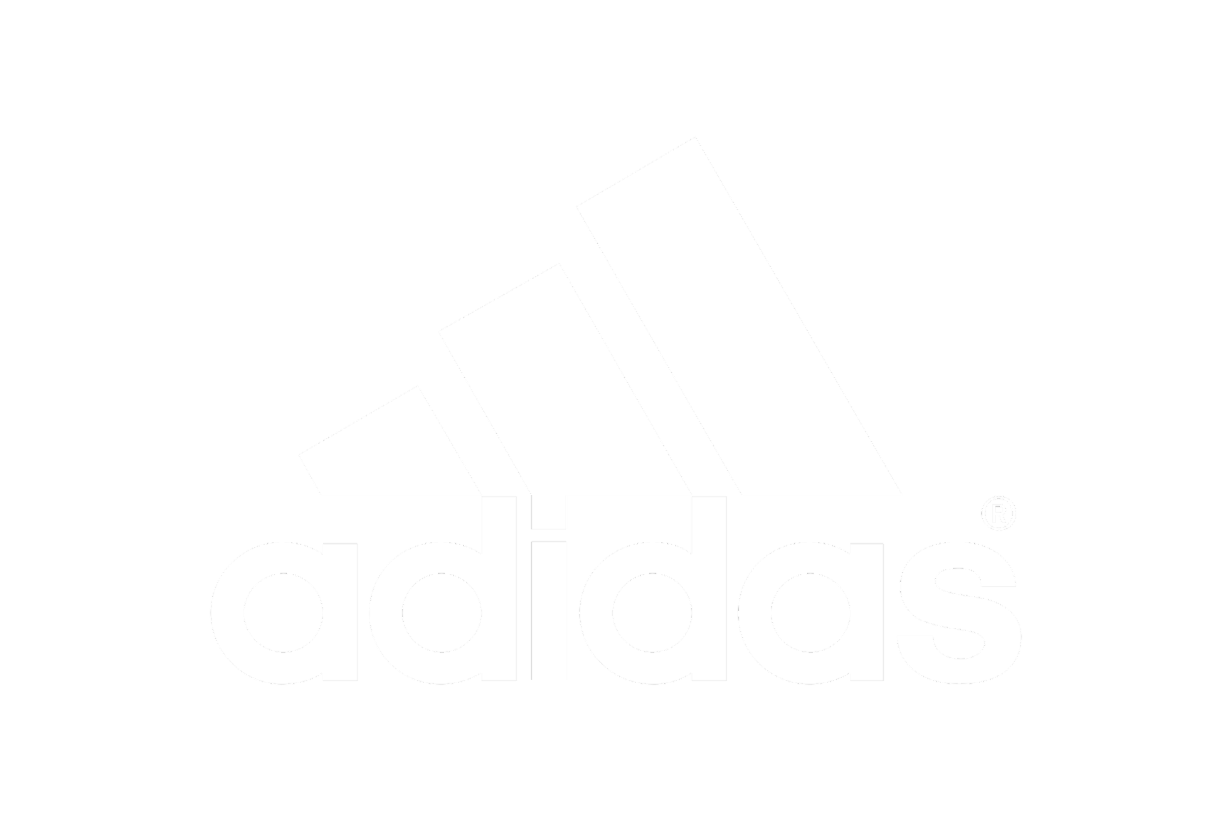 Black and white Adidas logo with three diagonal stripes and the brand name in lowercase letters.